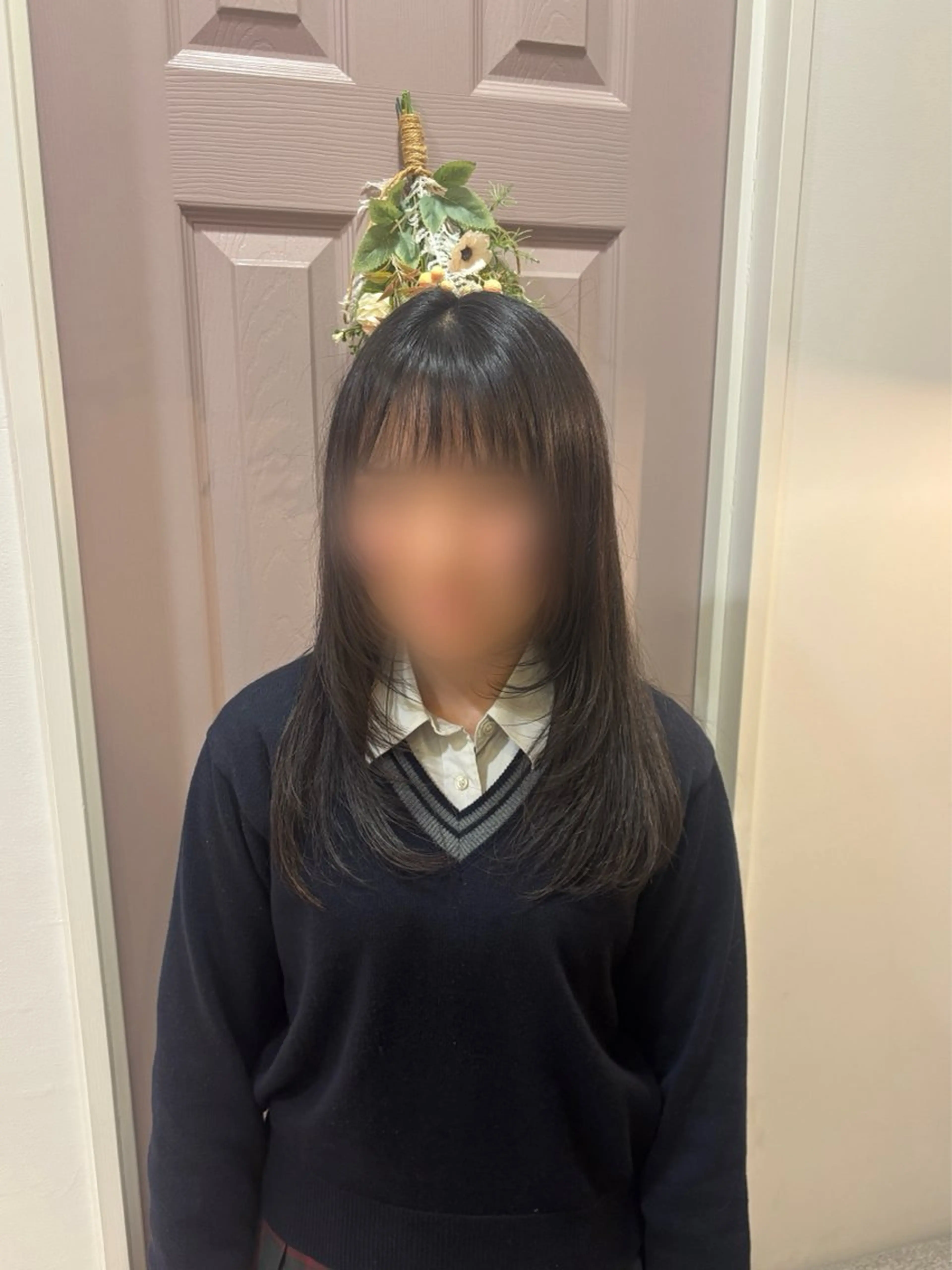 ミディアム レイヤーカット 上村 七海のヘアスタイル