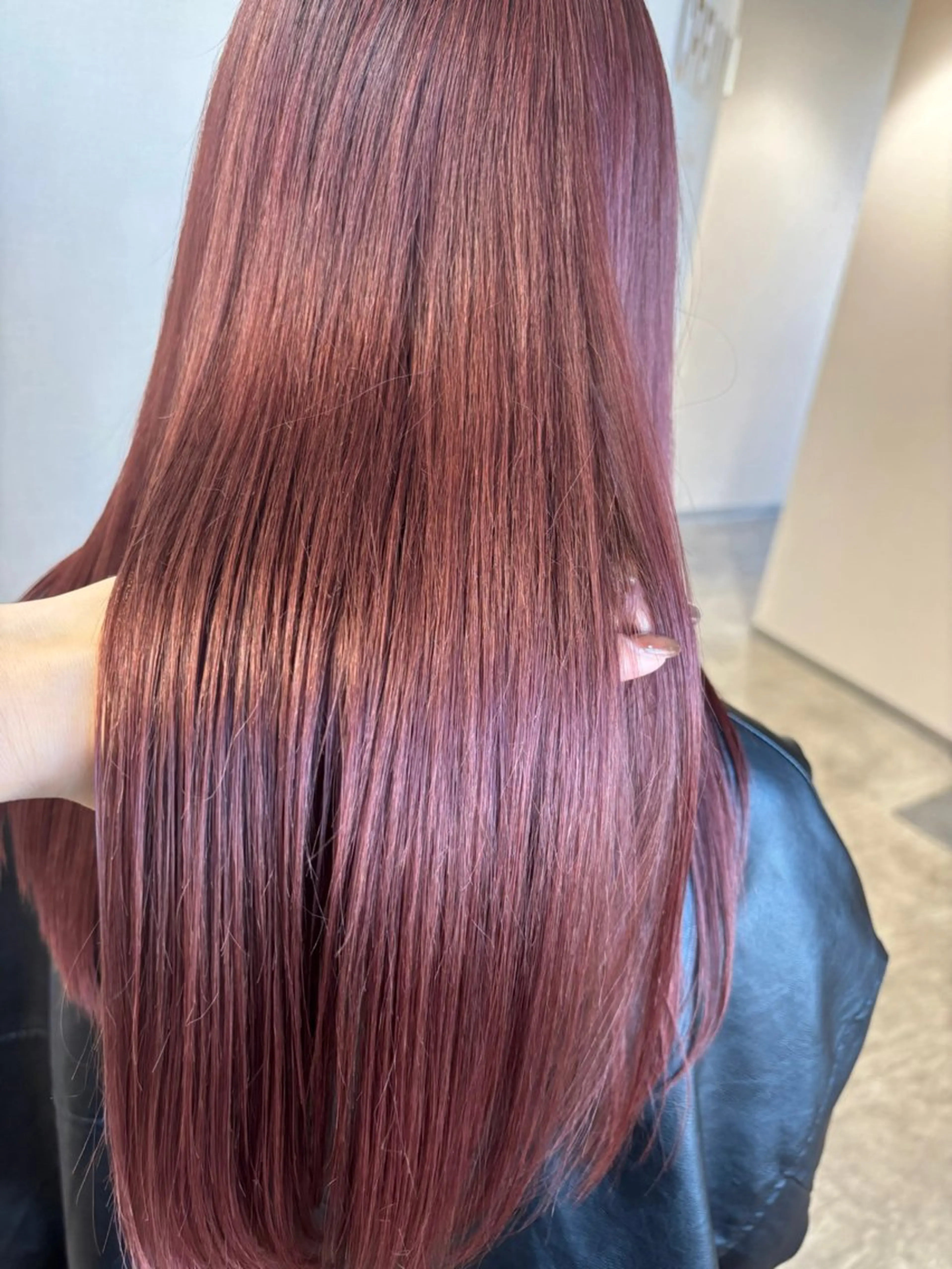 ロング カラー ブラウンカラー レッドカラー レッドブラウン ヘアカラー 松井那津子 /ハイライトブリーチのヘアスタイル