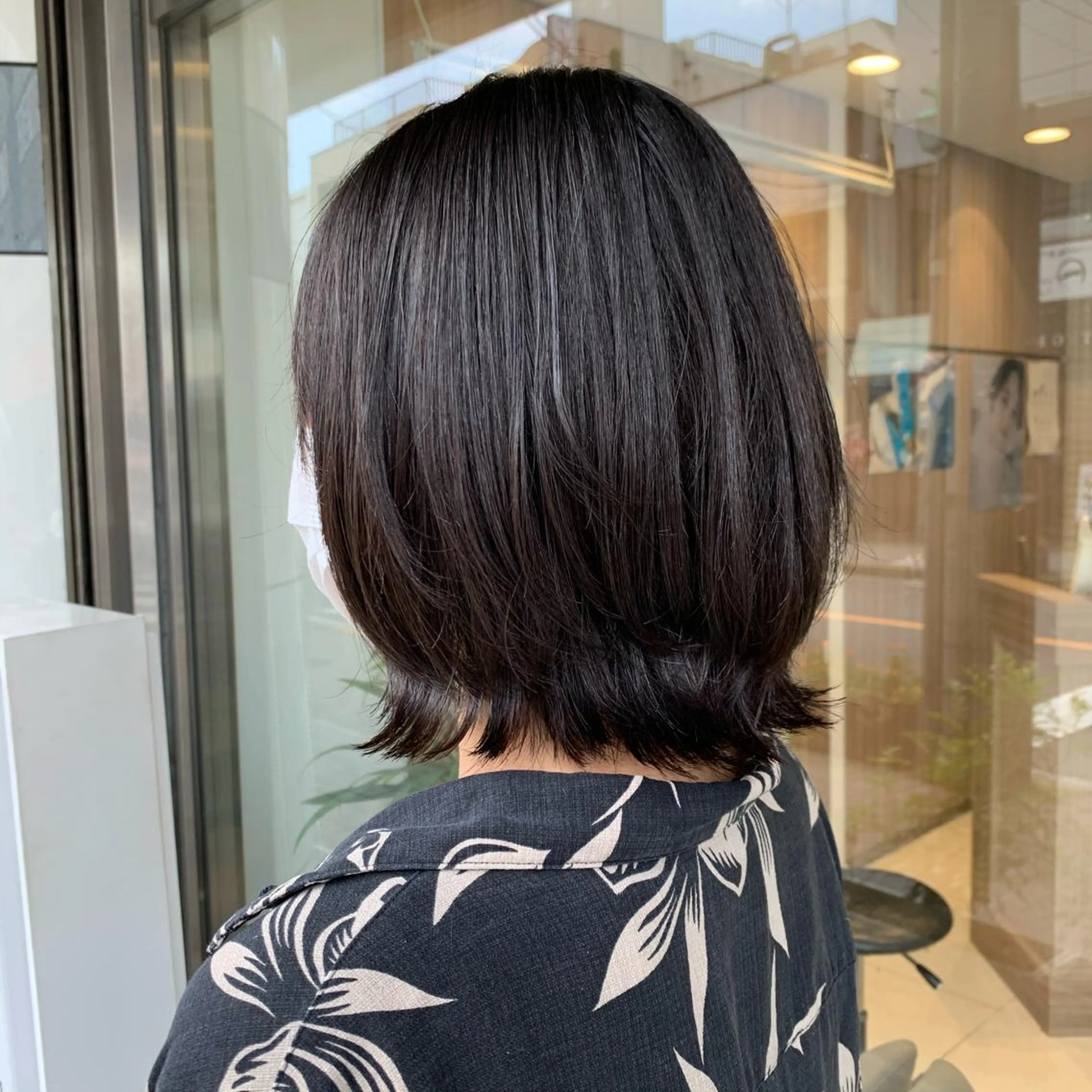 ミディアム ボブレイヤー ボブ レイヤーカット 外ハネヘア カット ヘアカラー 美髪矯正/髪質改善 /ヨナミネのヘアスタイル