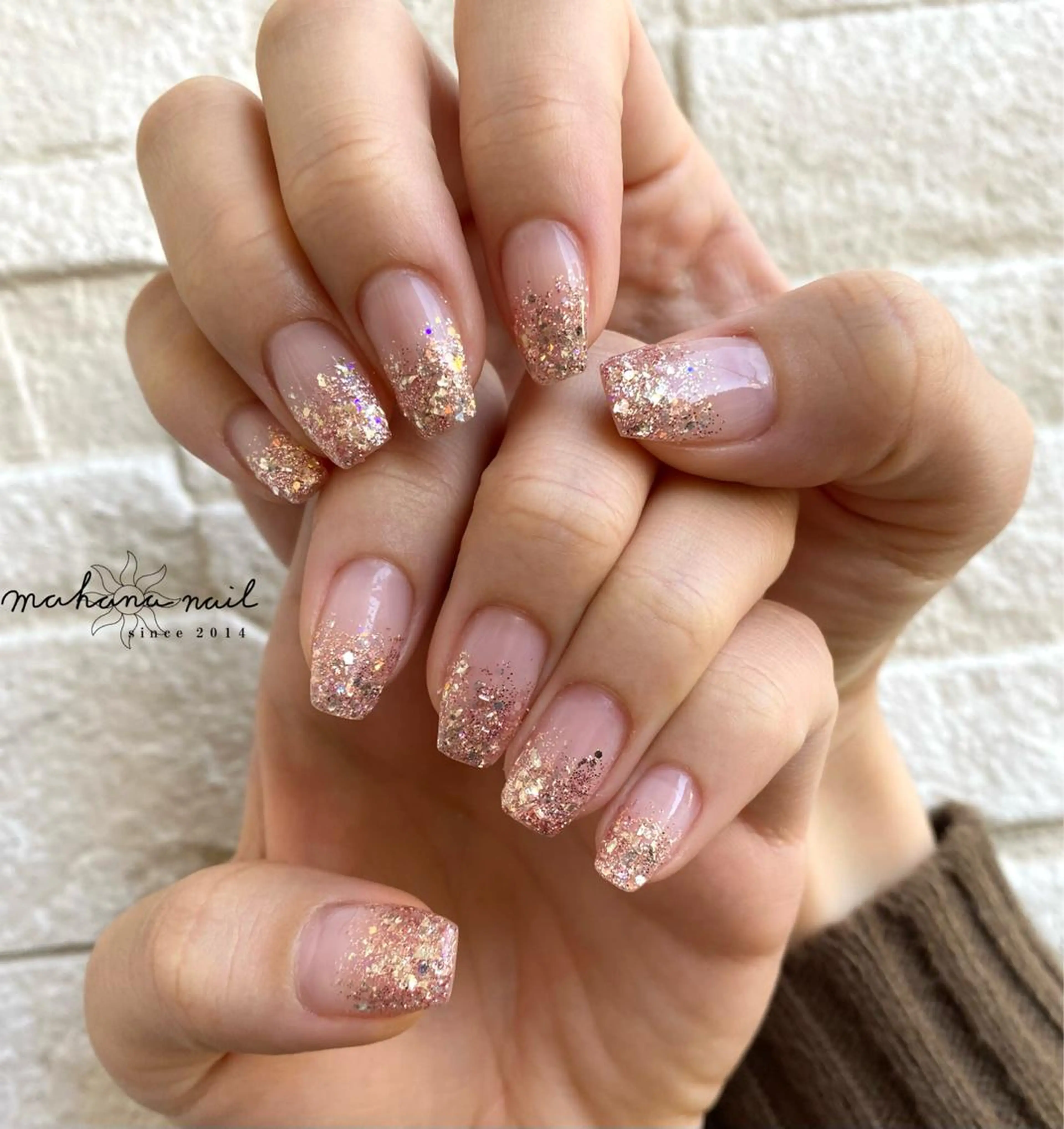 ネイル ラメ(グリッター) ラメグラデーション mahana nailのネイルデザイン