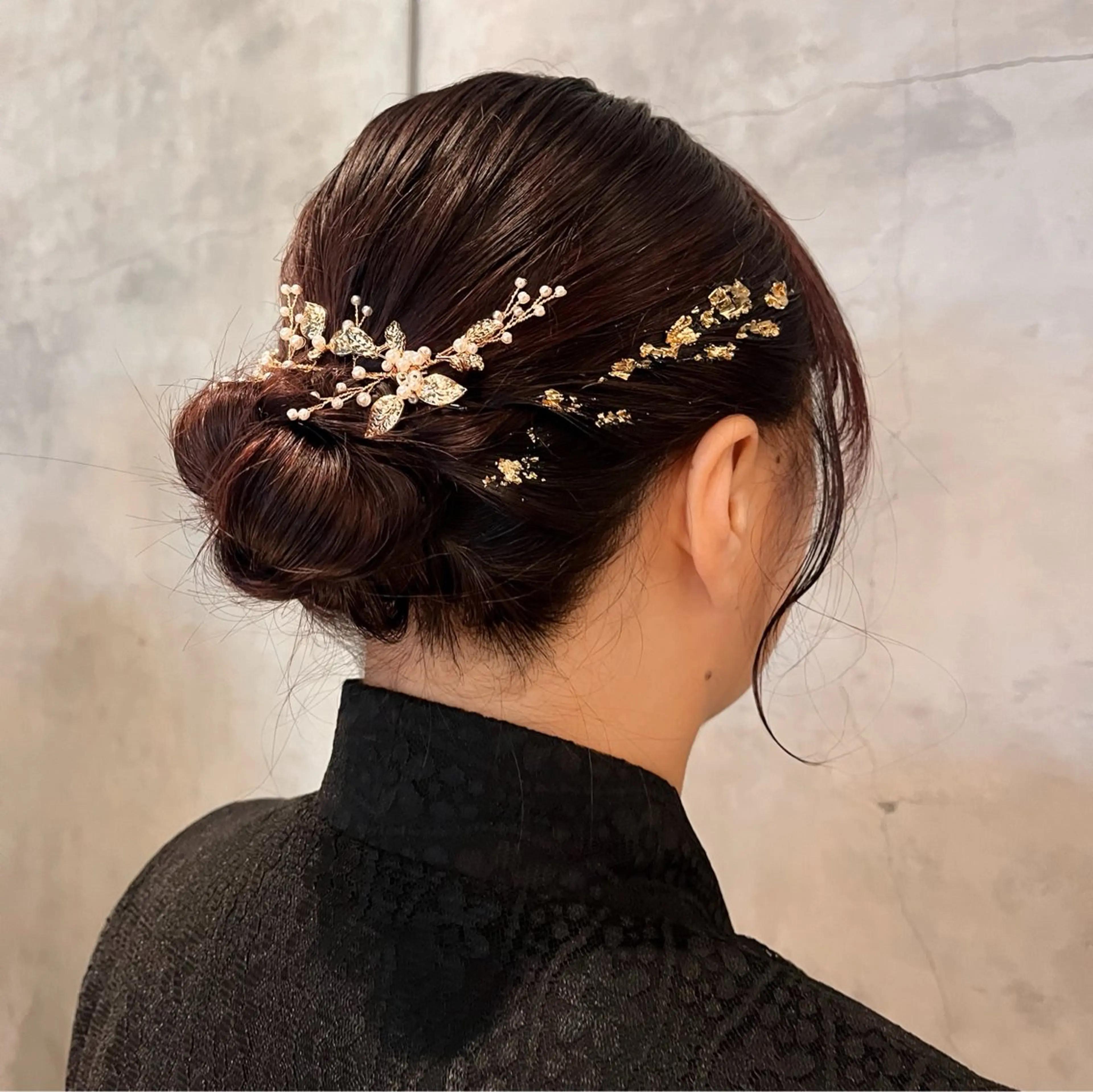 セミロング カラー ヘアアレンジ お団子ヘア ヘアセット 🌱ボブ/レイヤー/ ベージュ/あやみ✨のヘアスタイル