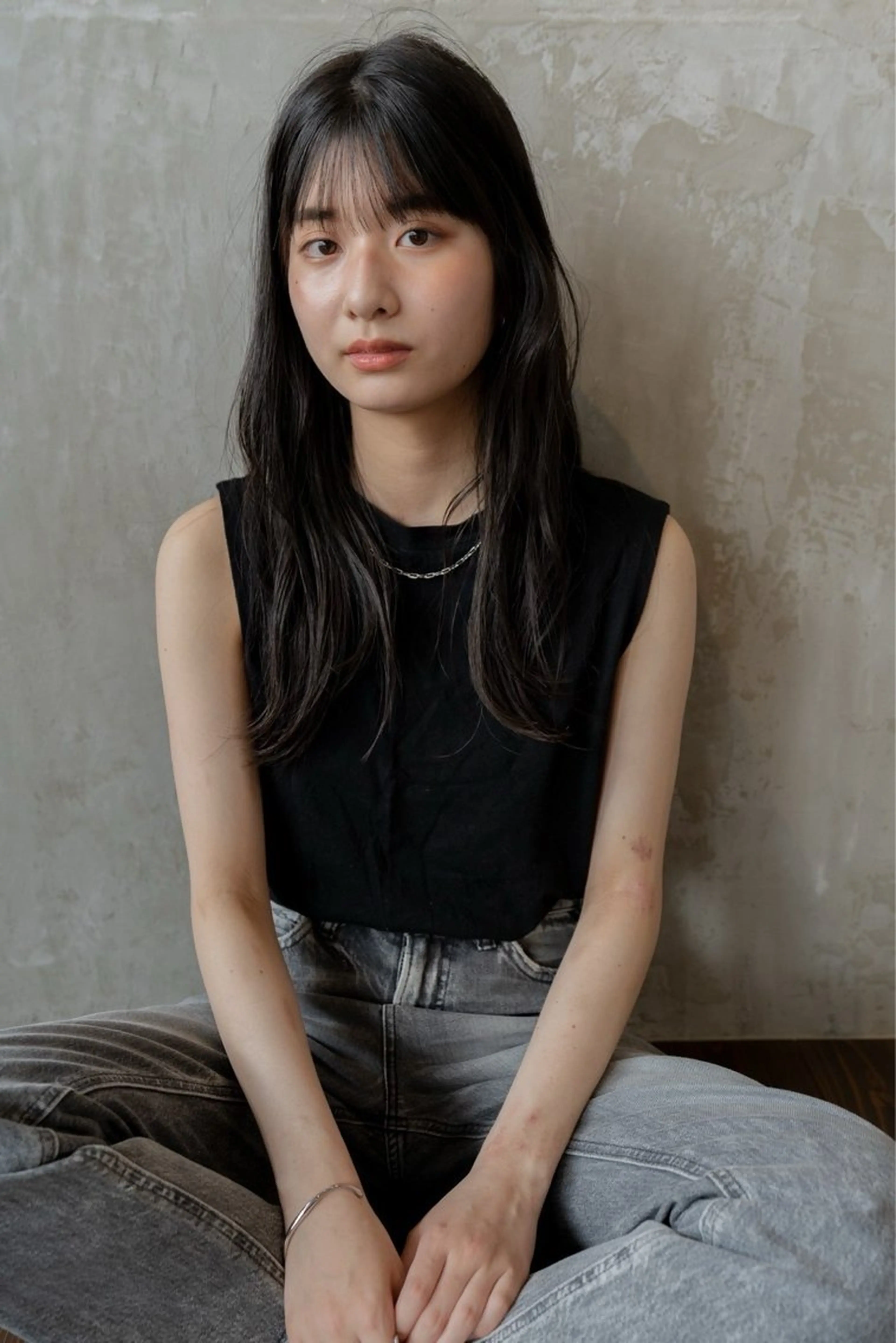 ロング カラー 落合 妙佳のヘアスタイル