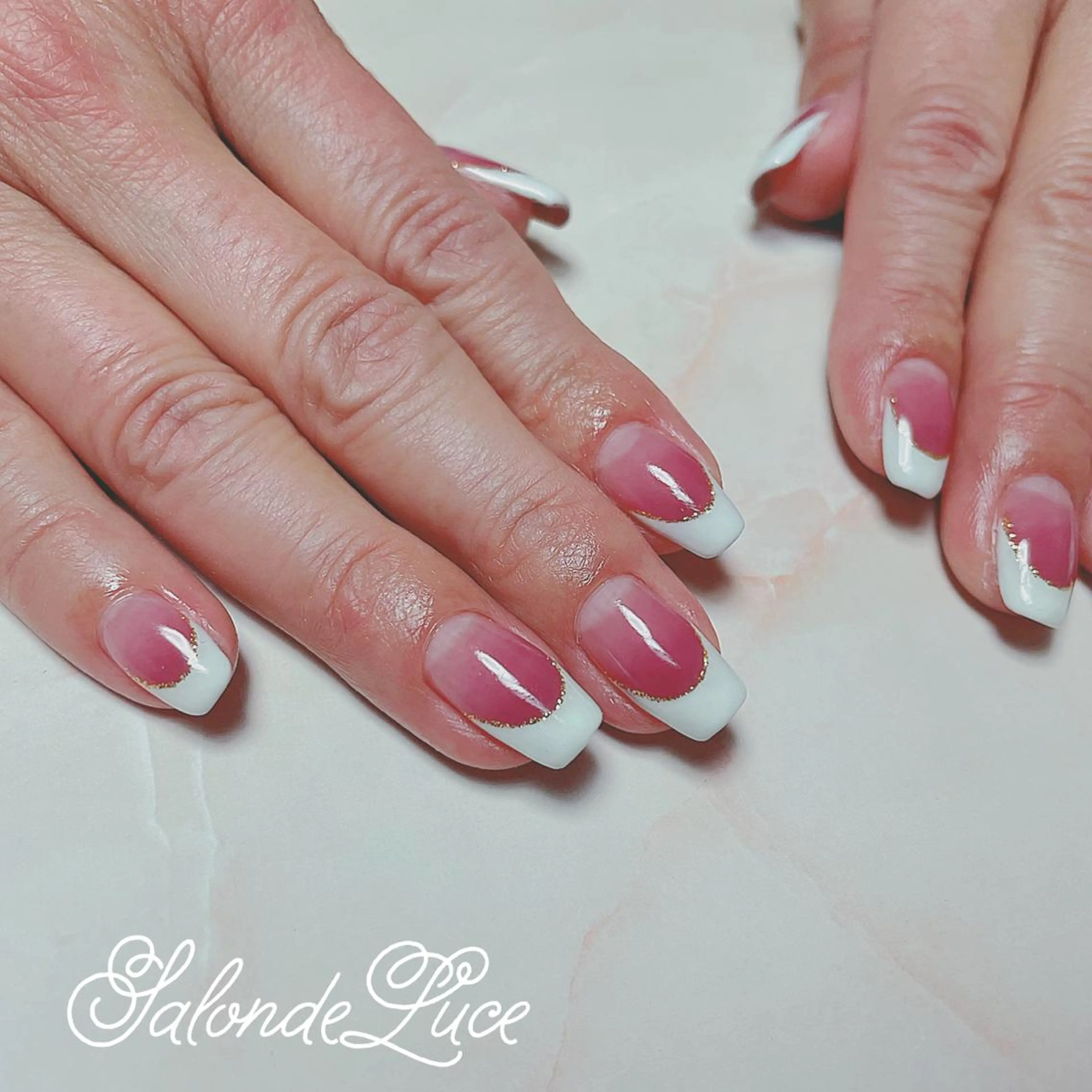 ネイル フレンチネイル グラデーション Salon de Luceのネイルデザイン