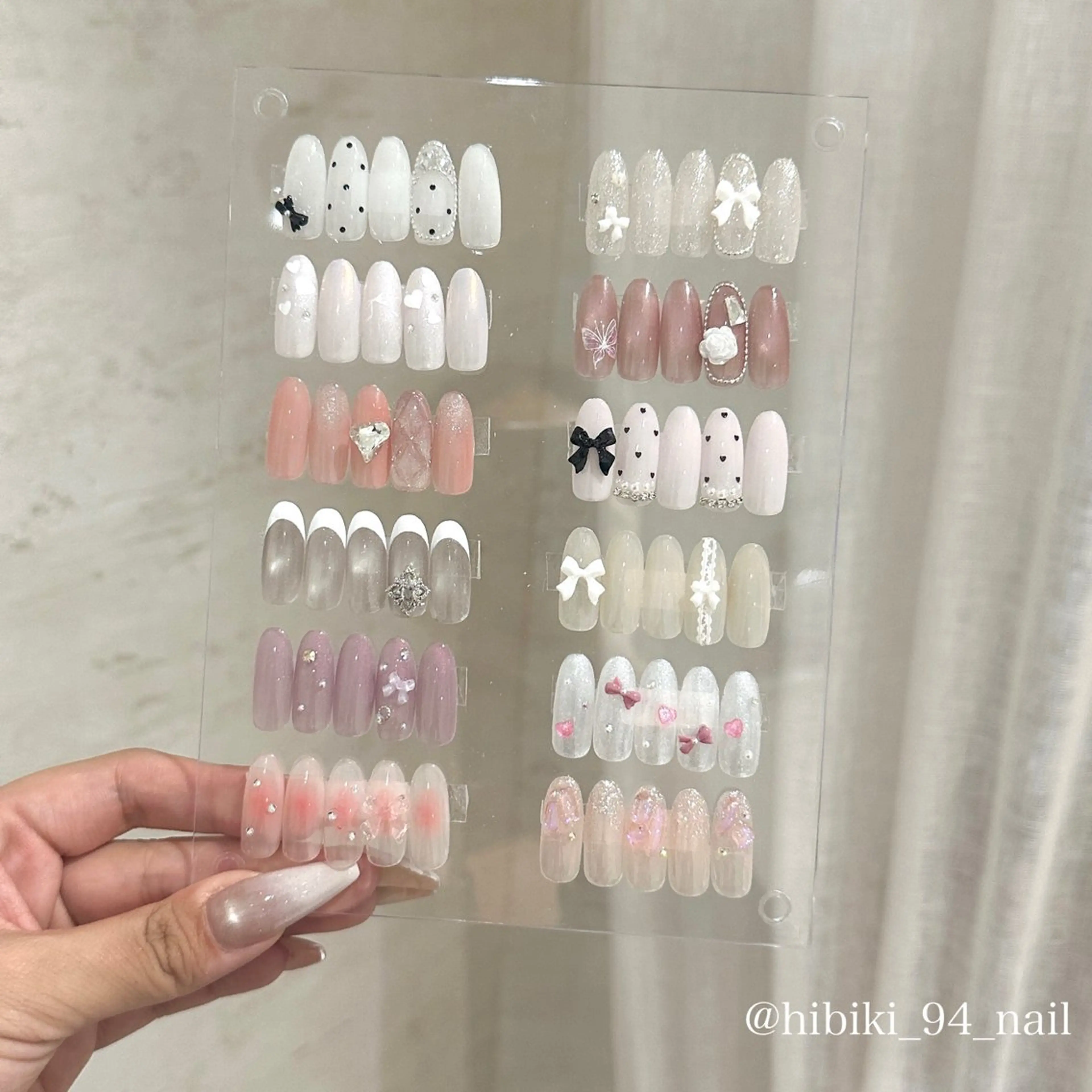 ネイル チークネイル ドット フレンチネイル ガーリー ハート L'oeillet所属・L'oeillet HIBIKIのネイルデザイン