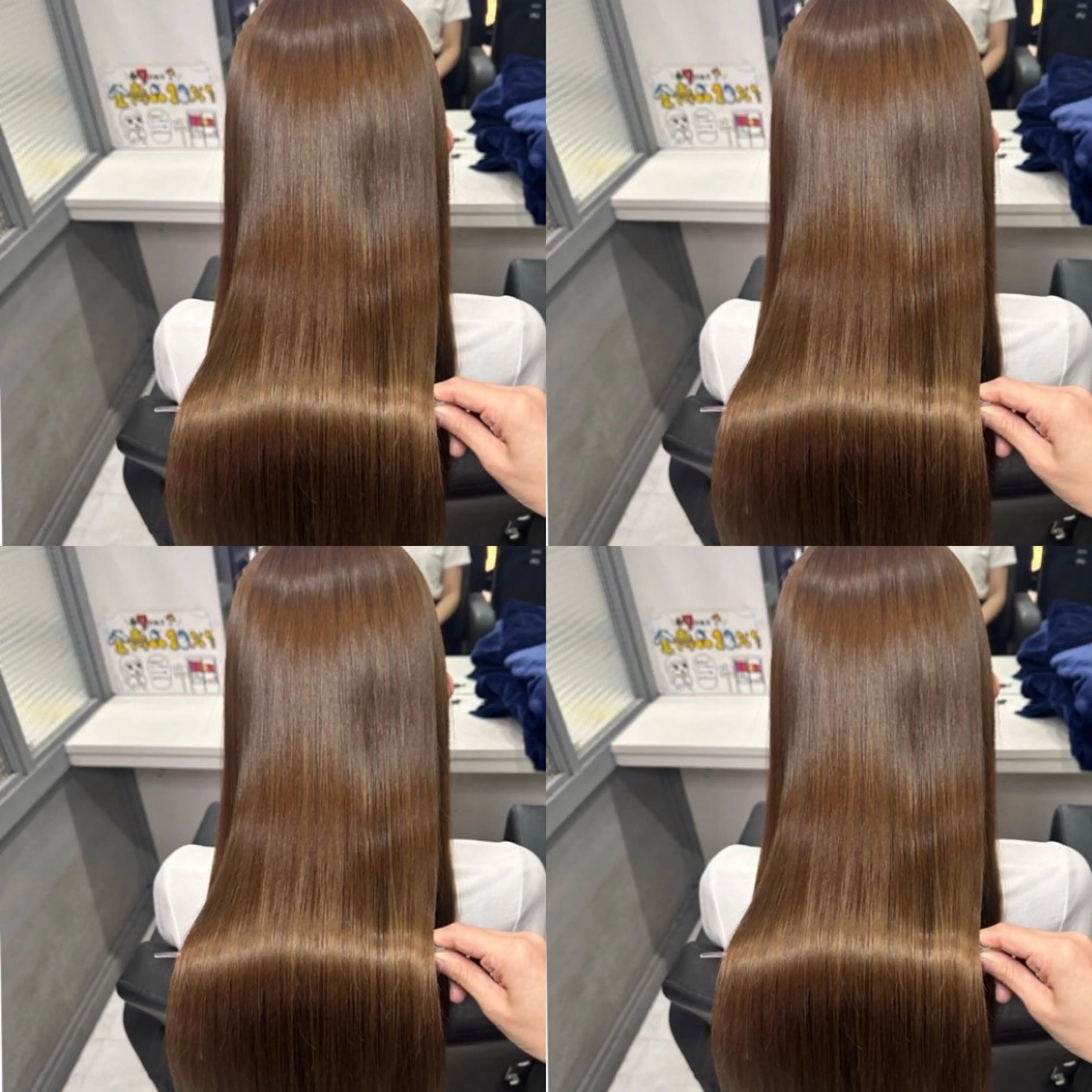 💎カット+縮毛矯正+艶感カラー+Aujua3ステップトリートメント【巻ける矯正/結べる矯正/髪質改善艶髪/新宿/】の写真