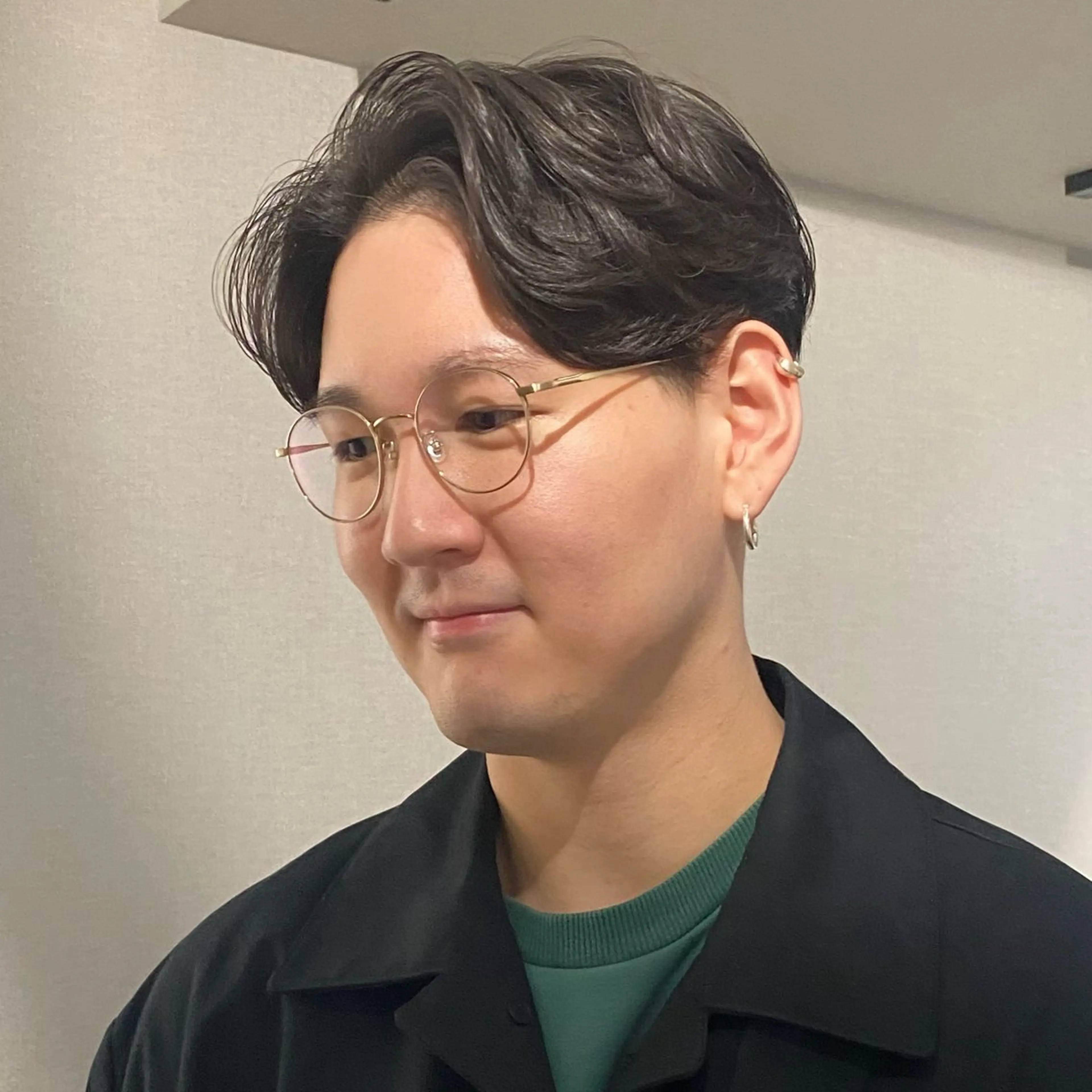 ショート メンズ センターパート メンズパーマ カット パーマ センターパート/ニ ュアンスパーマのヘアスタイル