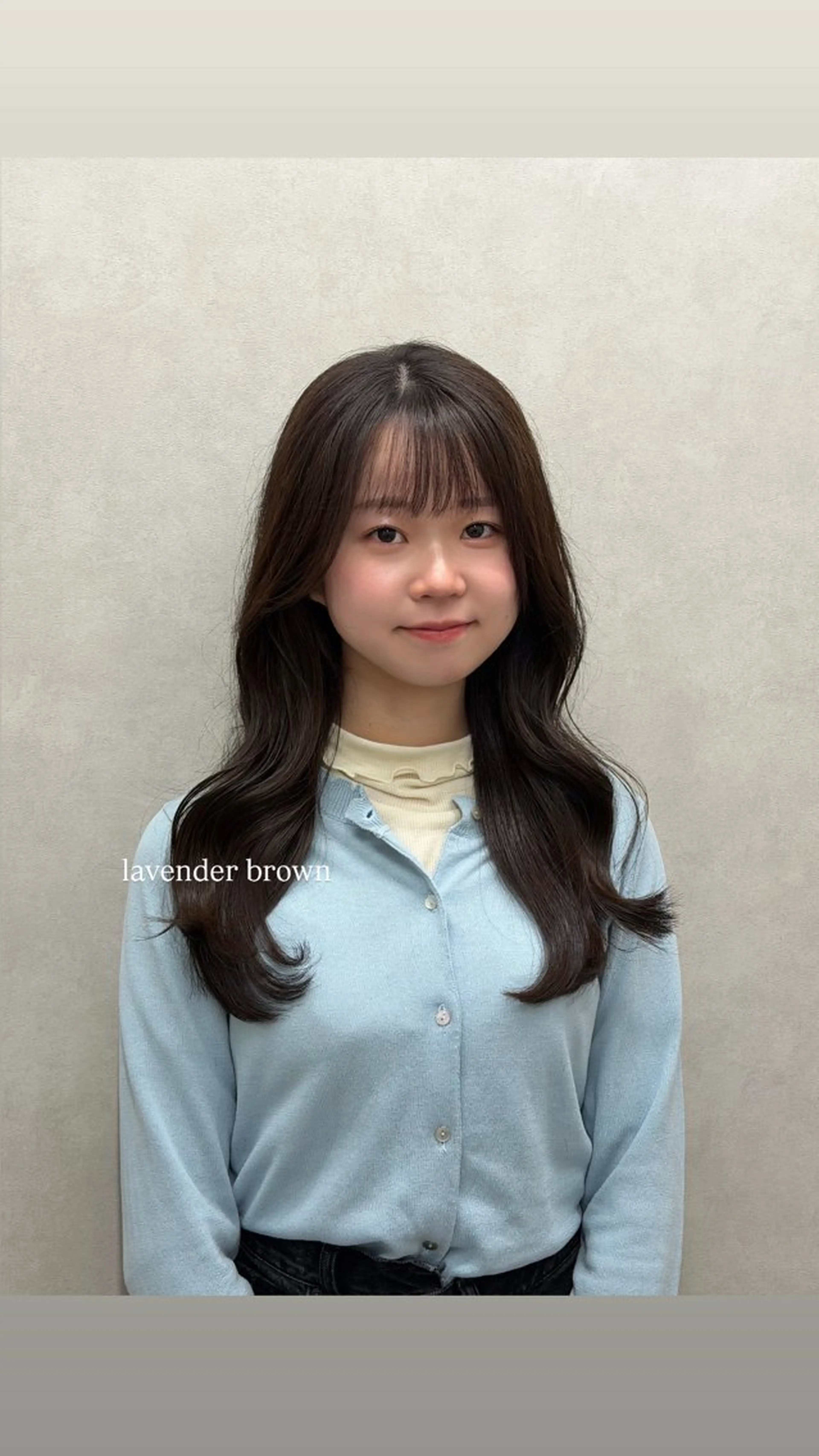 ロング カラー ラベンダーカラー ヨシンモリ レイヤーカット カット ヘアカラー トリートメント 🇰🇷韓国ｽﾀｲﾙ ﾚｲﾔｰ/ayanaのヘアスタイル