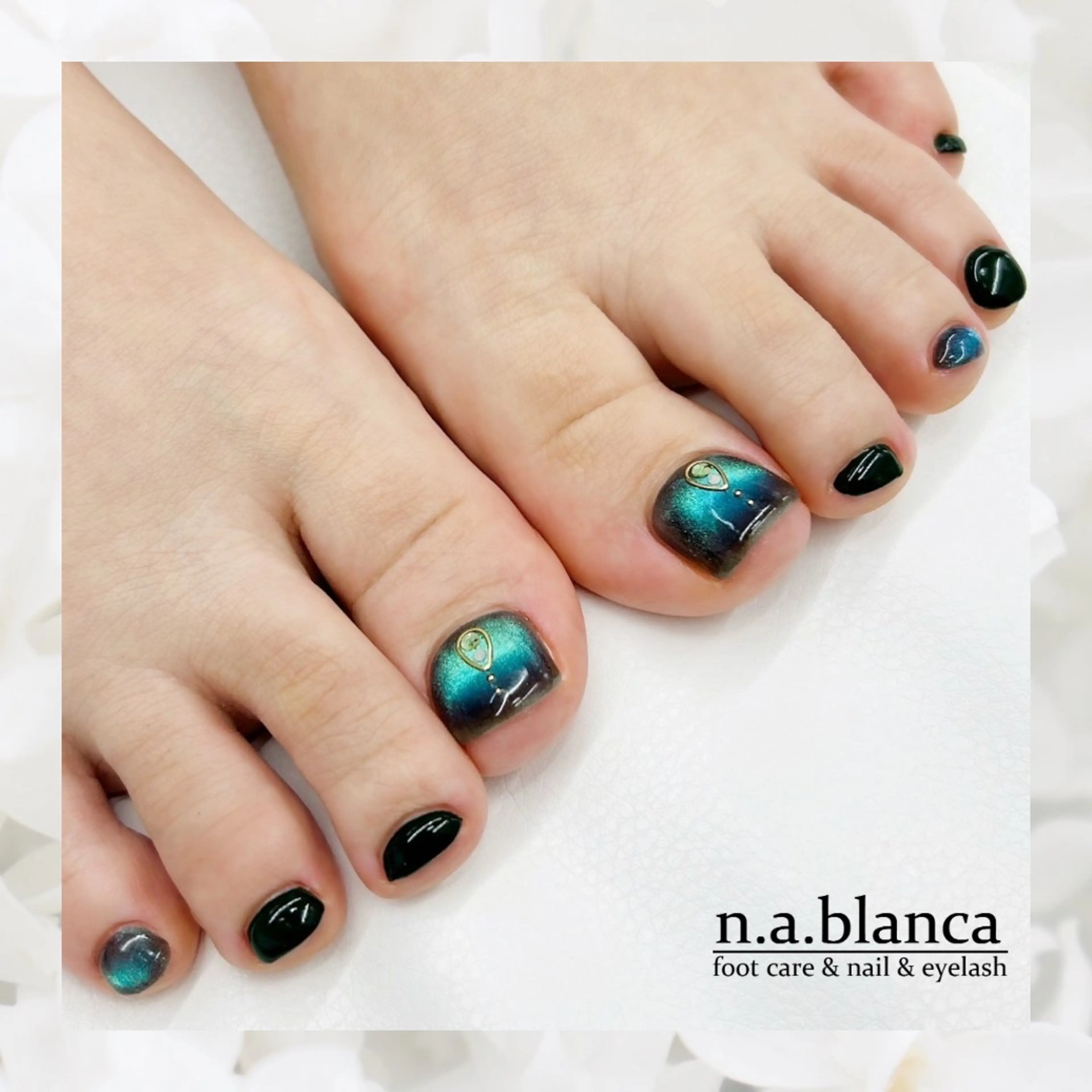 ネイル フットネイル ジェルネイル マグネットネイル blanca🌺 mayu(東白楽)のマツエク・マツパデザイン