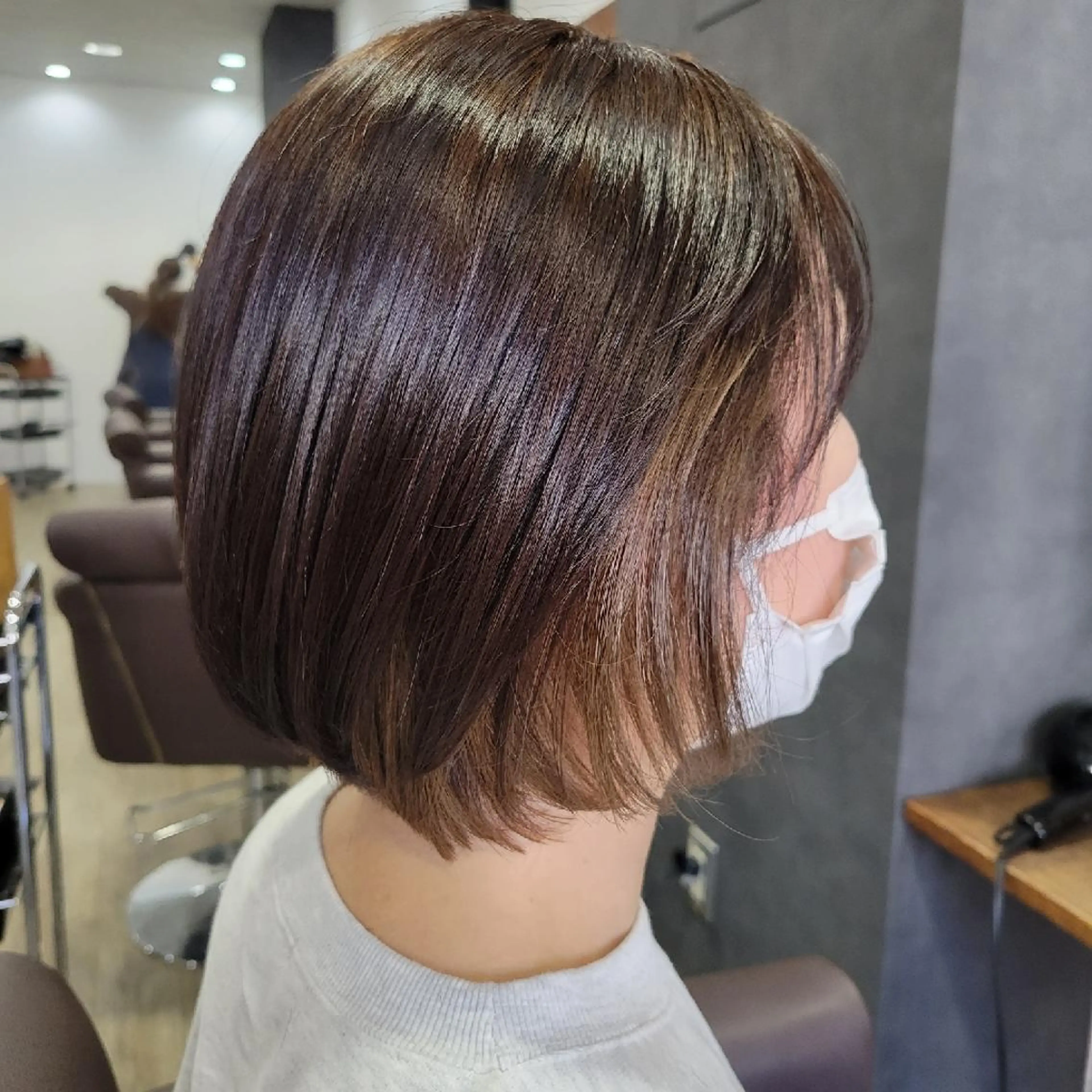 ショート カラー アッシュ ベージュカラー once所属・田中 杏佳のヘアスタイル