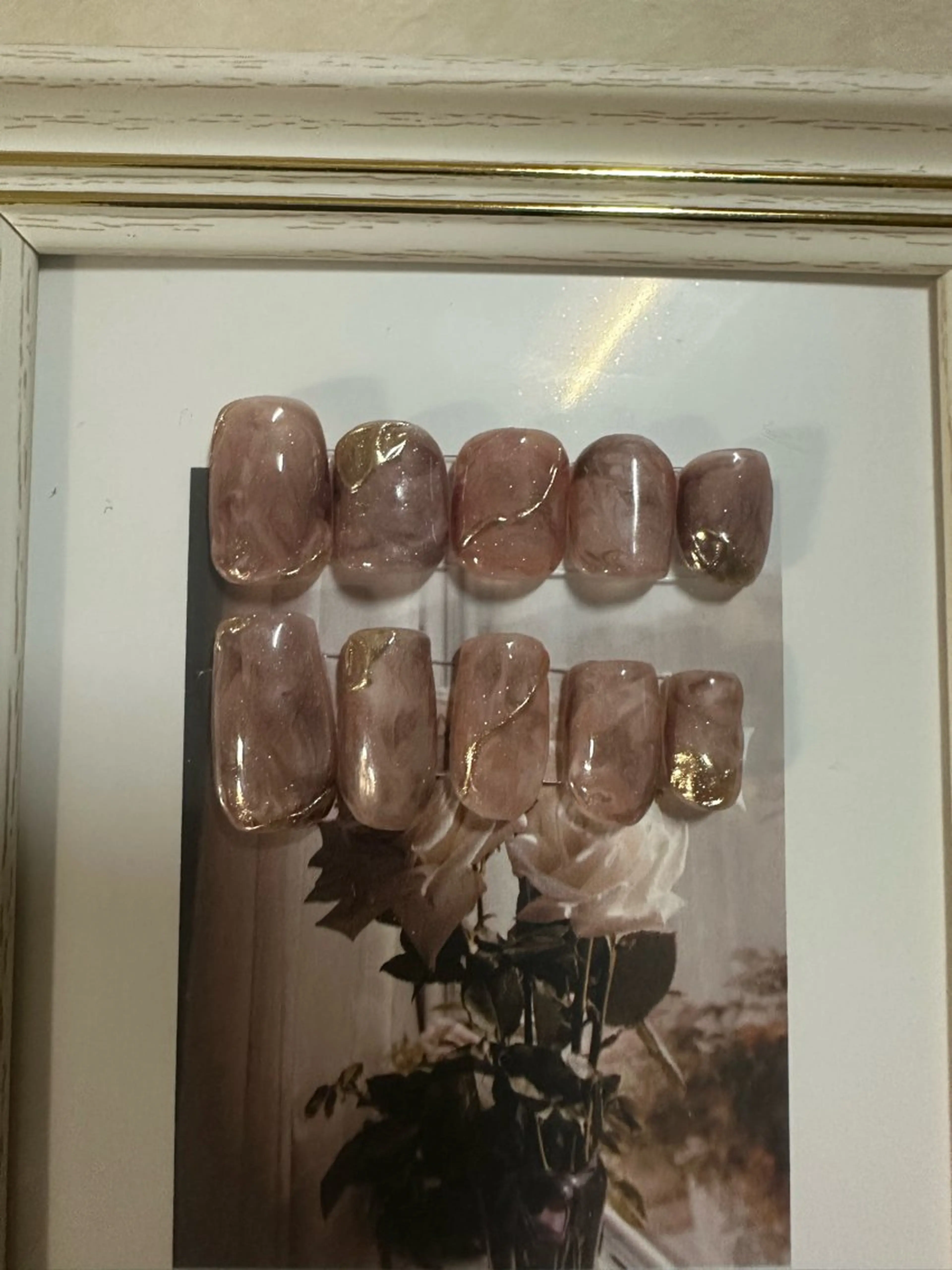 【1月2月限定&モデル価格:オフ無し】くすみピンクブラウンニュアンスデザインの写真