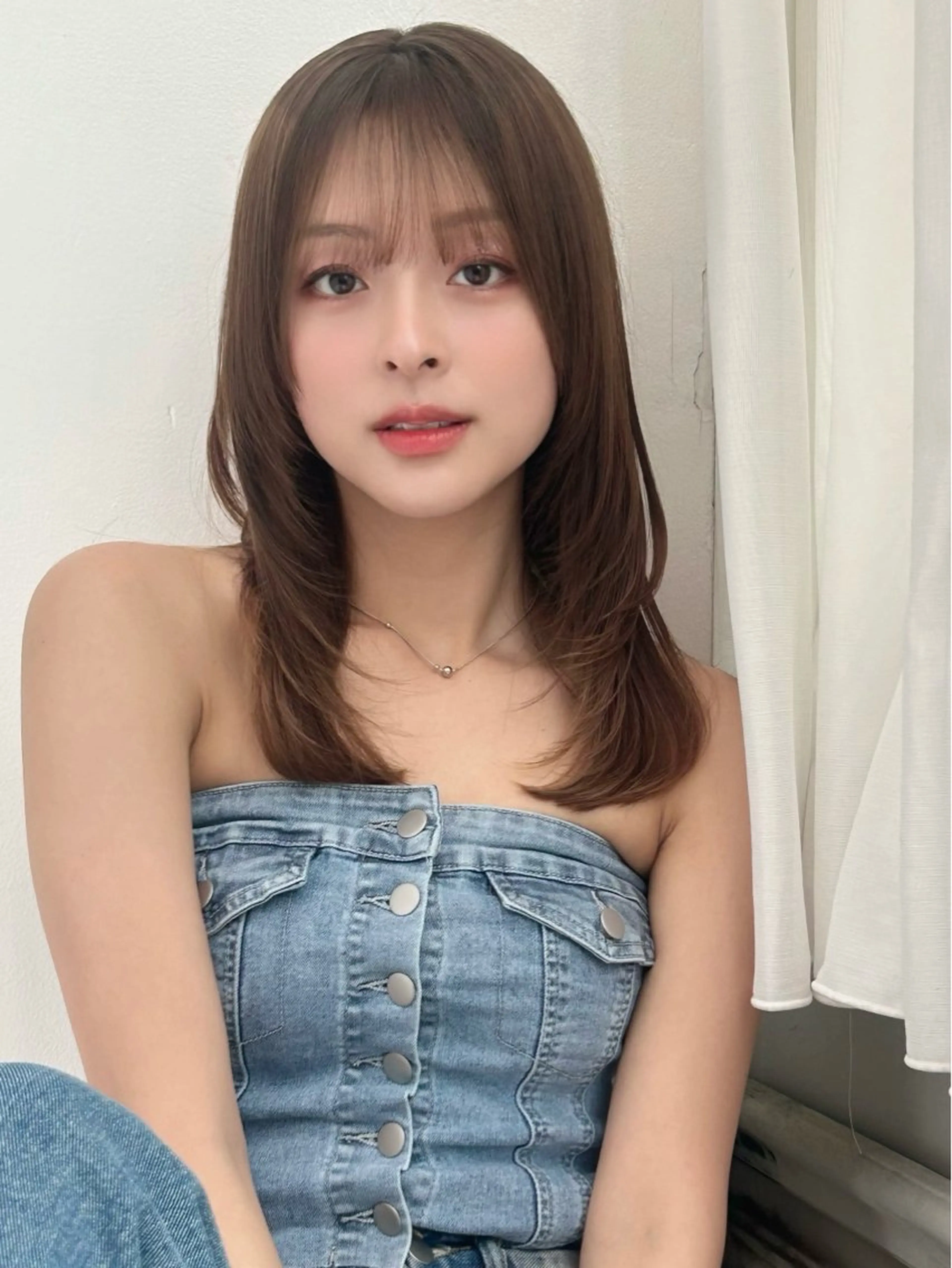 セミロング ハイレイヤー レイヤーカット 解田彩奈/ stylistのヘアスタイル