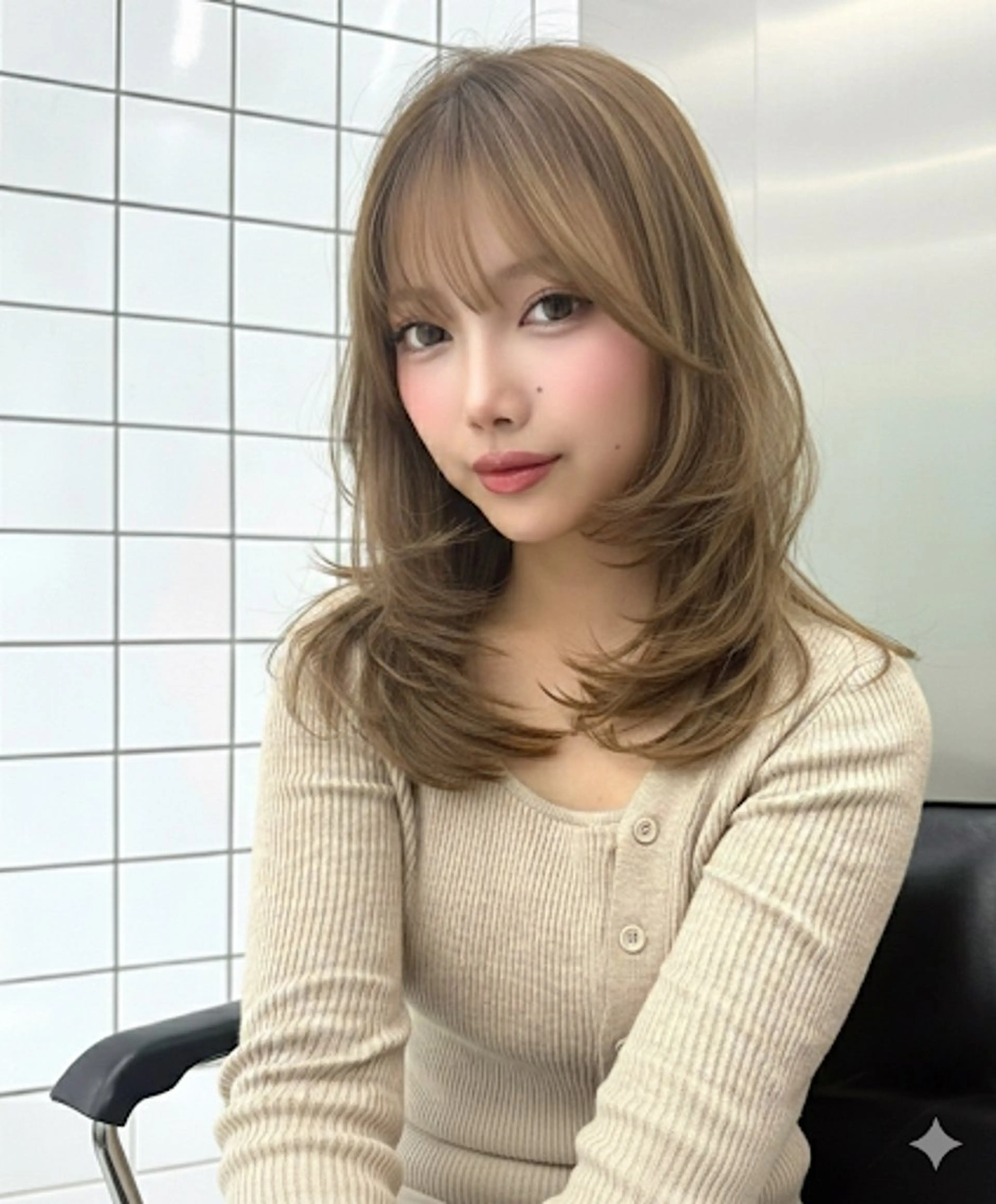 セミロング レイヤーカット nanami yamazakiのヘアスタイル
