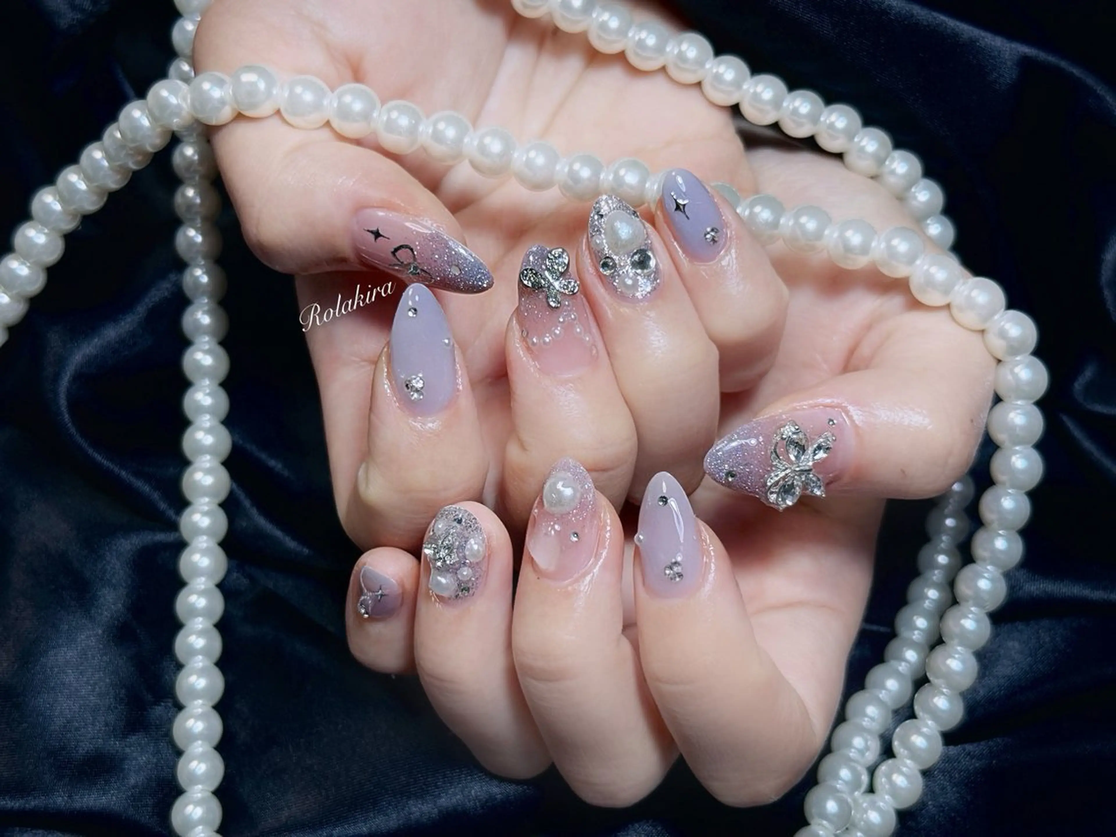 ネイル チークネイル 長さ出し フレンチネイル ジェルネイル 韓国ネイル ハンドネイル Rola kira nail salon所属・Rola kira 麗のネイルデザイン