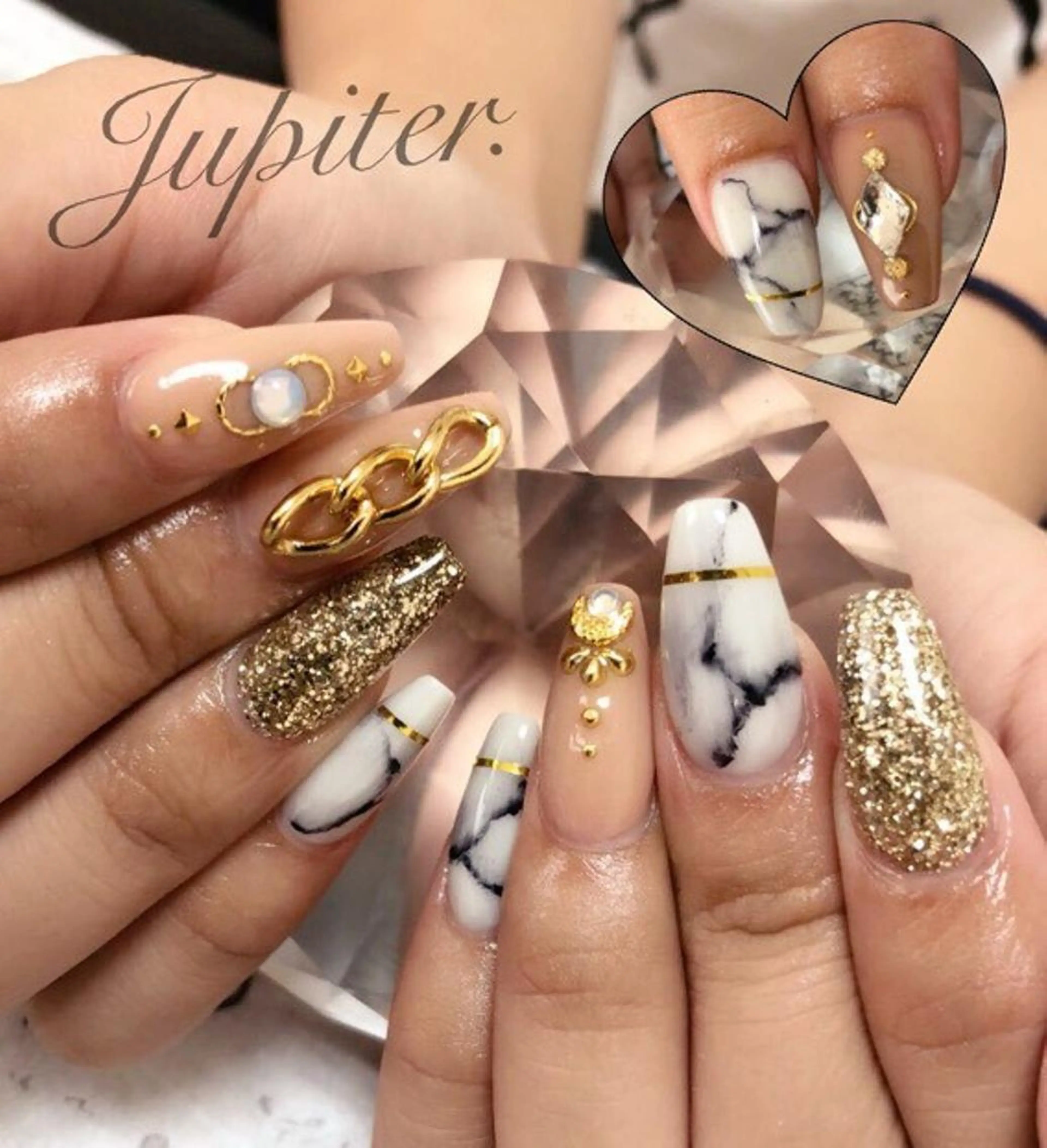 ネイル 大理石ネイル(マーブル) PrivateSalon Jupiter所属・Jupiter .のネイルデザイン