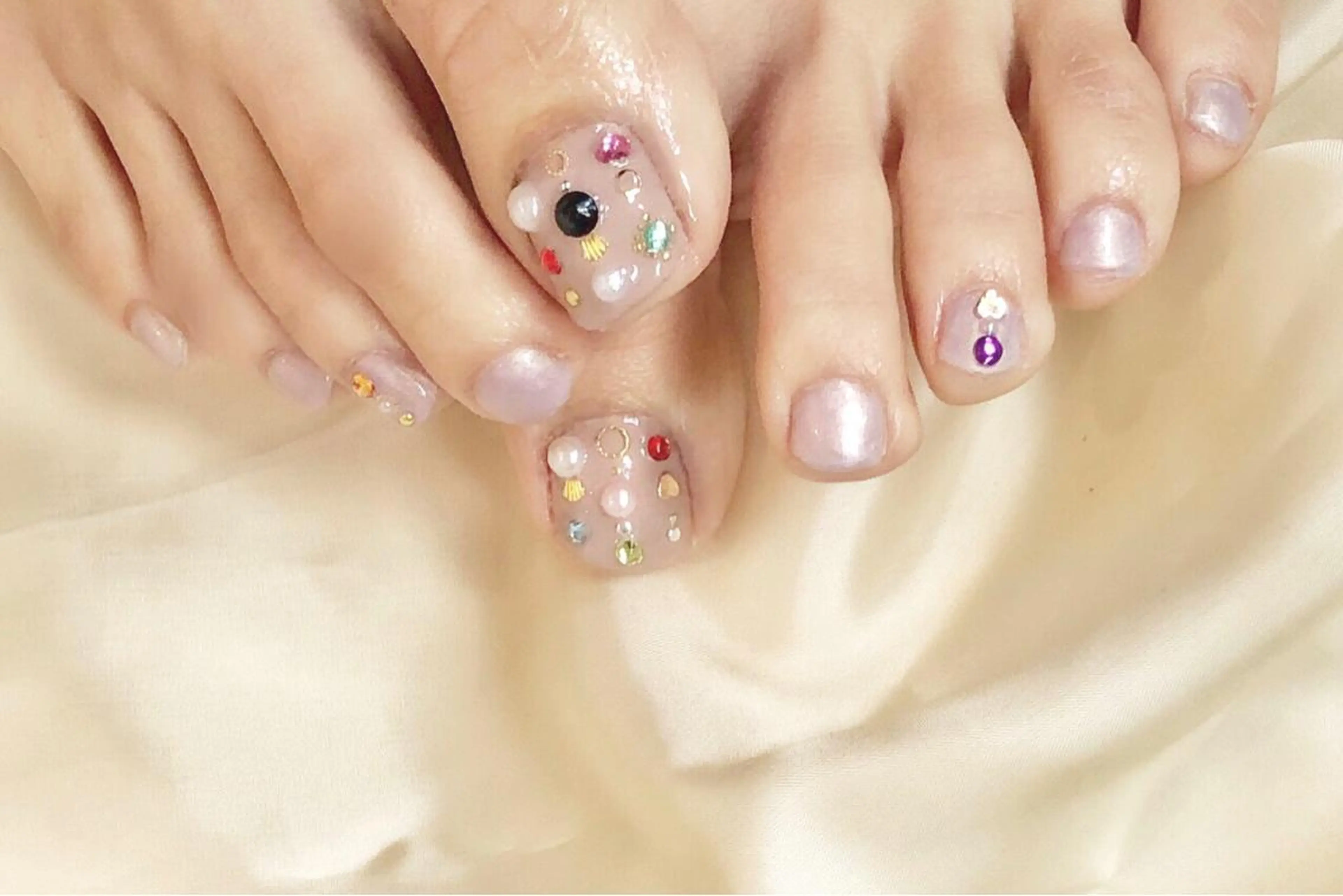 ネイル アートネイル ジェルネイル キラキラネイル レース マットネイル フットネイル 唐笠 祥子のその他イメージ