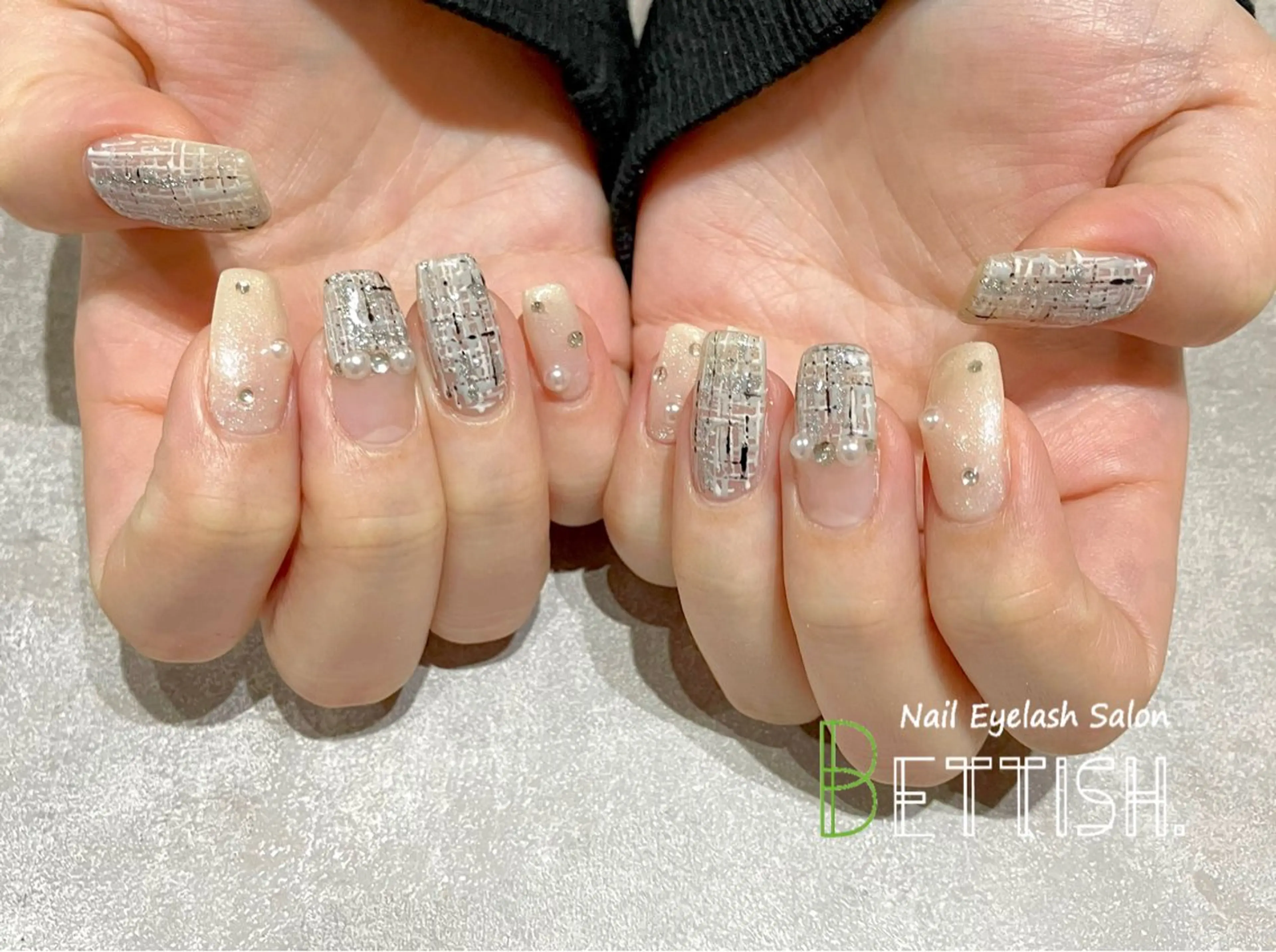 ネイル ツイードネイル ハンドネイル BETTISH. KUMIKO☺︎︎のネイルデザイン
