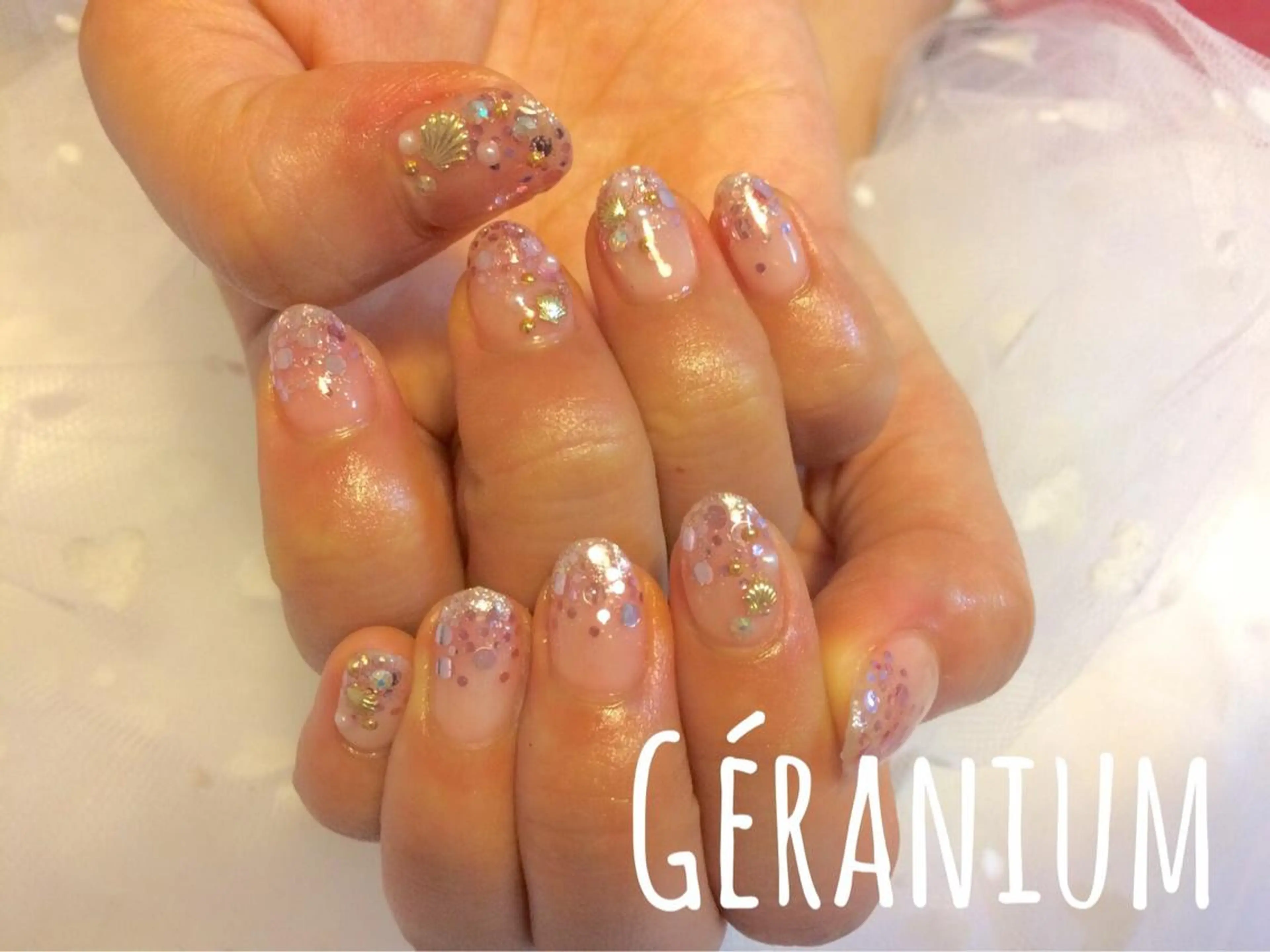 ネイル ピンク GéRanium Harukaのネイルデザイン