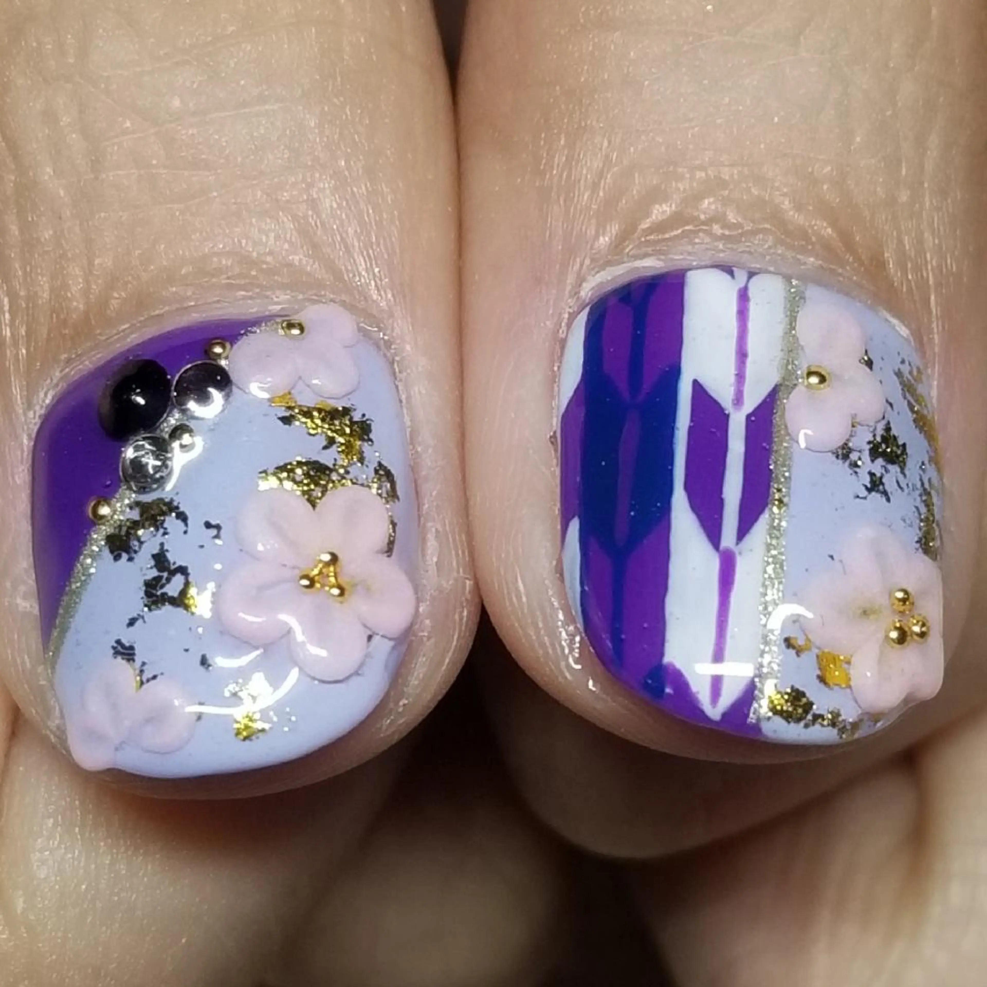 ネイル ブルー よしだ ひろきのネイルデザイン