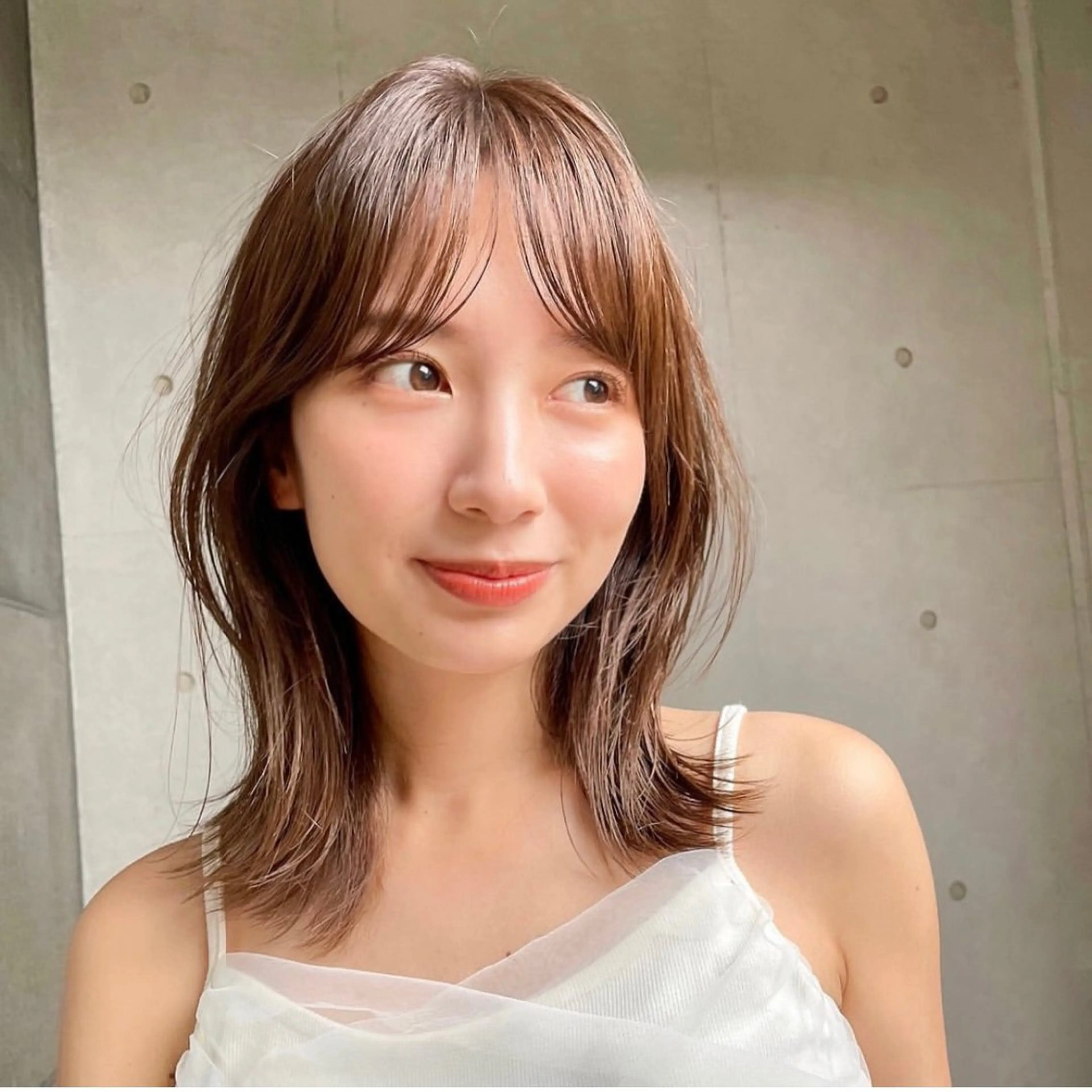 ミディアム カラー くびれヘア カット ヘアカラー トリートメント TOI所属・内野   龍海 / レイヤーカットのヘアスタイル