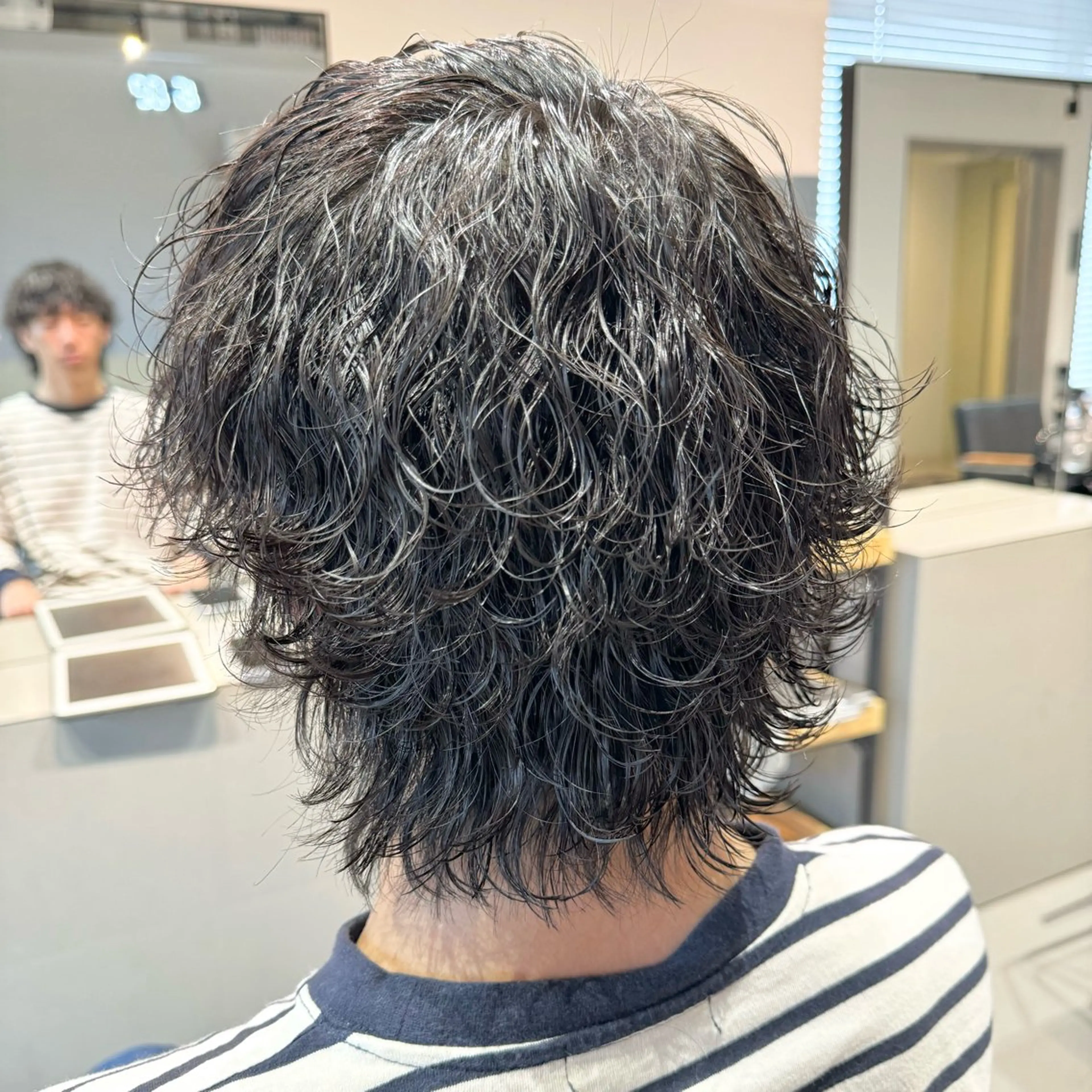 【メンズカット】+【ウルフパーマ】　(波巻き、ツイスパ可能)の写真