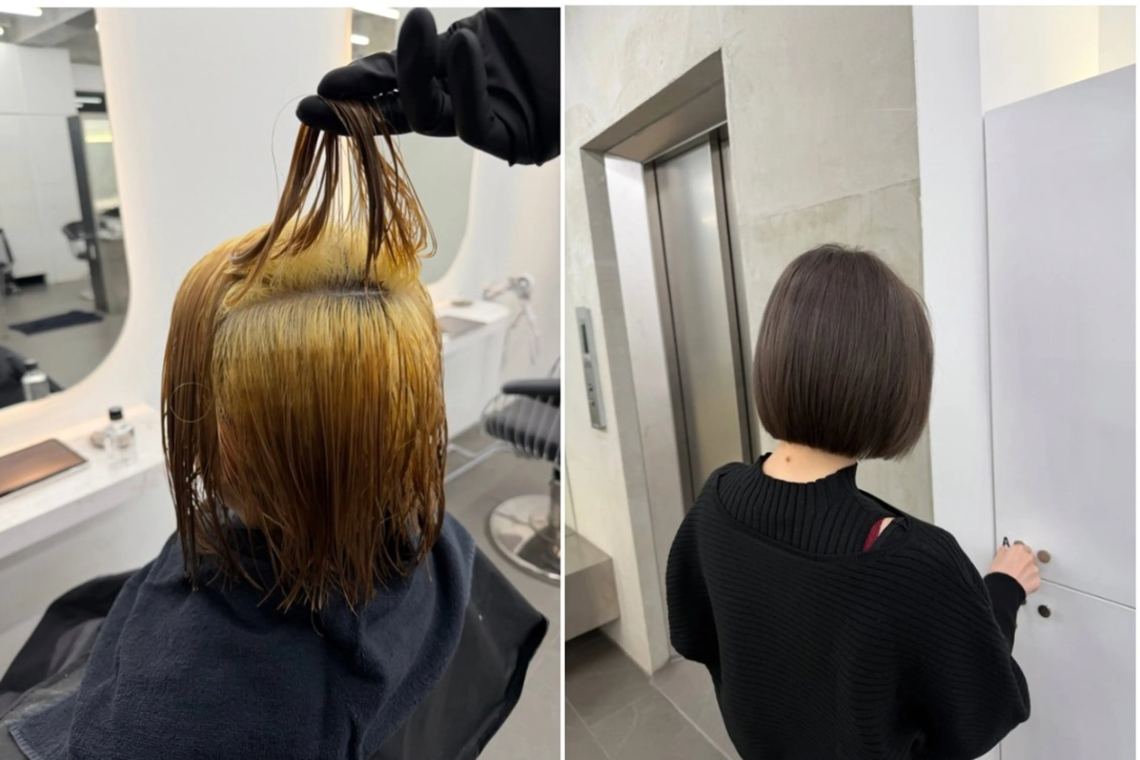 ミディアム カラー グレージュ ヘアカラー トリートメント blanc /表参道 🫧小森波琉🫧のヘアスタイル