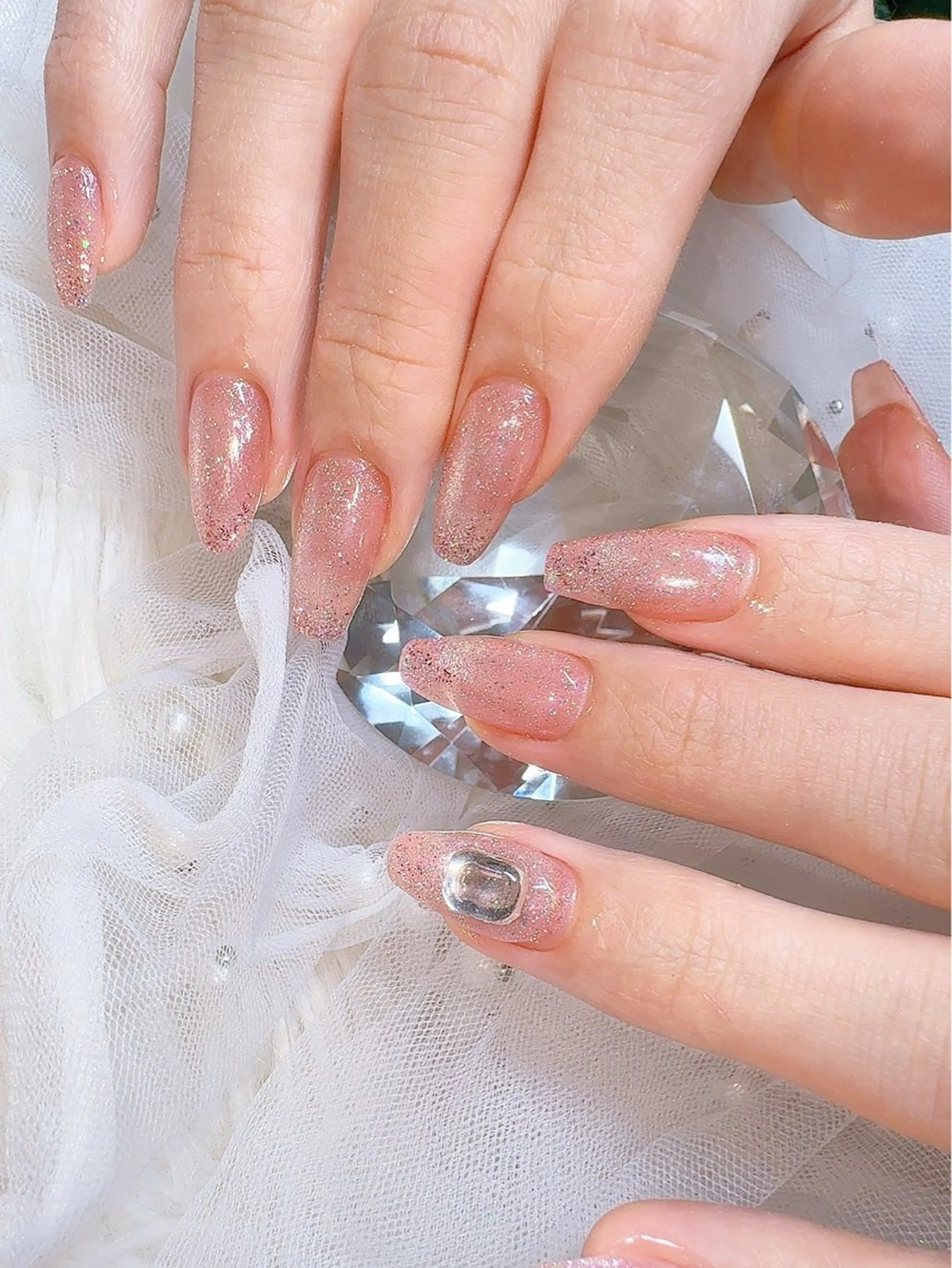 ネイル アートネイル オーロラネイル フラッシュネイル フットネイル グラデーション ハンドネイル BABY  BREATH所属・y natsumiのネイルデザイン