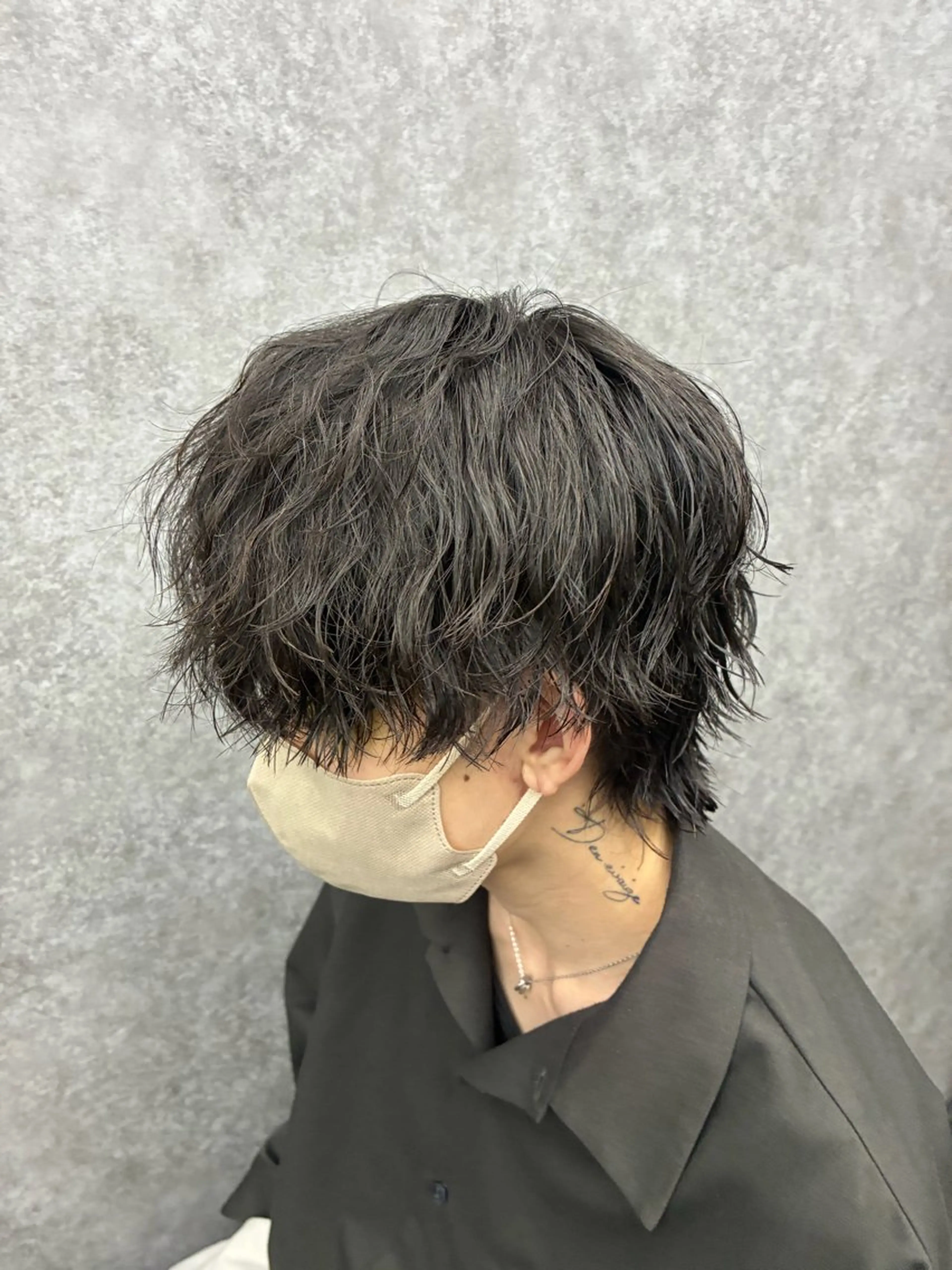 パーマ メンズ カット ヘアカラー パーマ 深野 ちさとのヘアスタイル