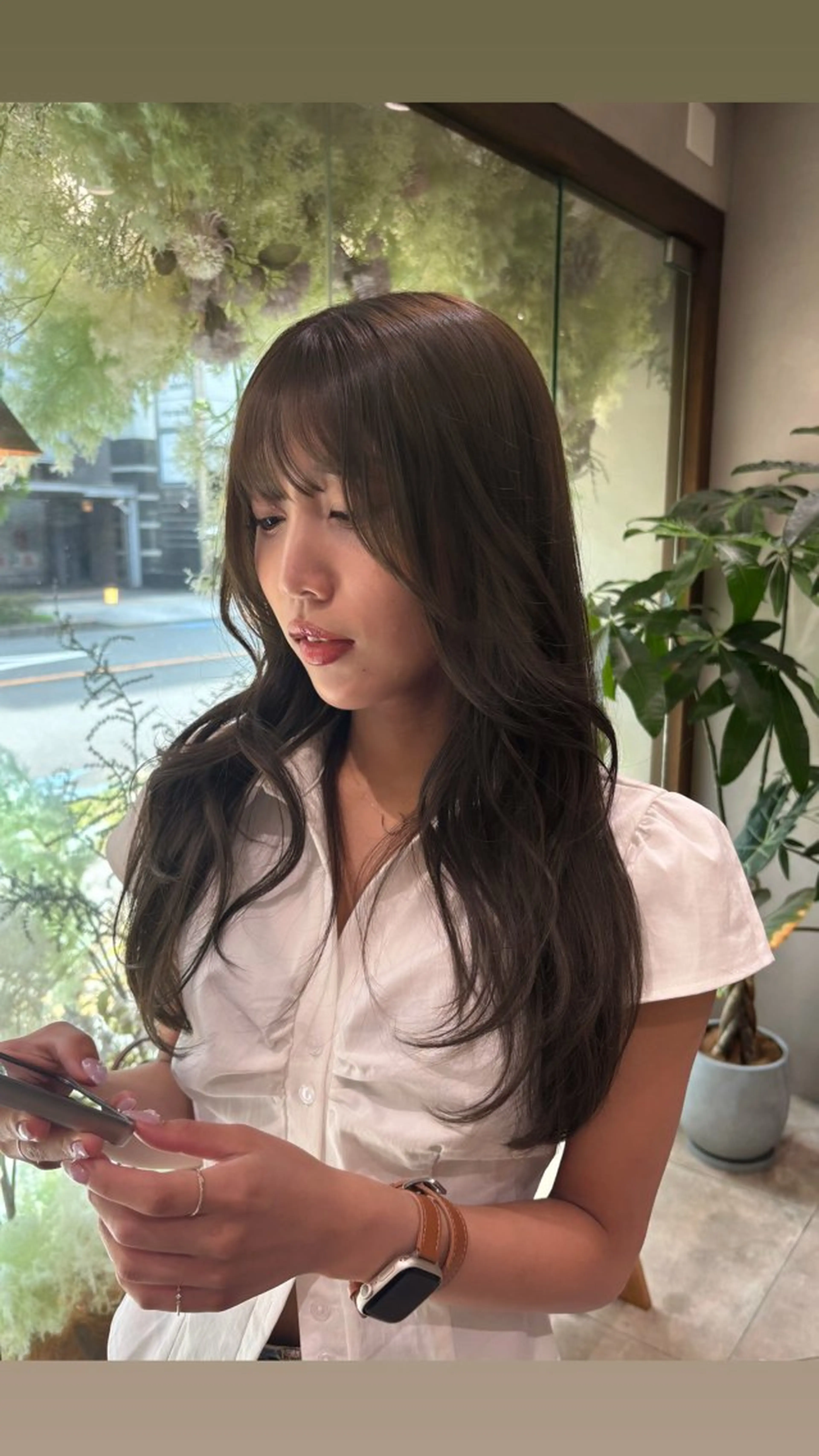 ロング カラー ベージュカラー ブリーチ ブリーチなしカラー オリーブベージュ トリートメント ヘアカラー 韓国ボブ🇰🇷/ Nodoka🧸🩵のヘアスタイル