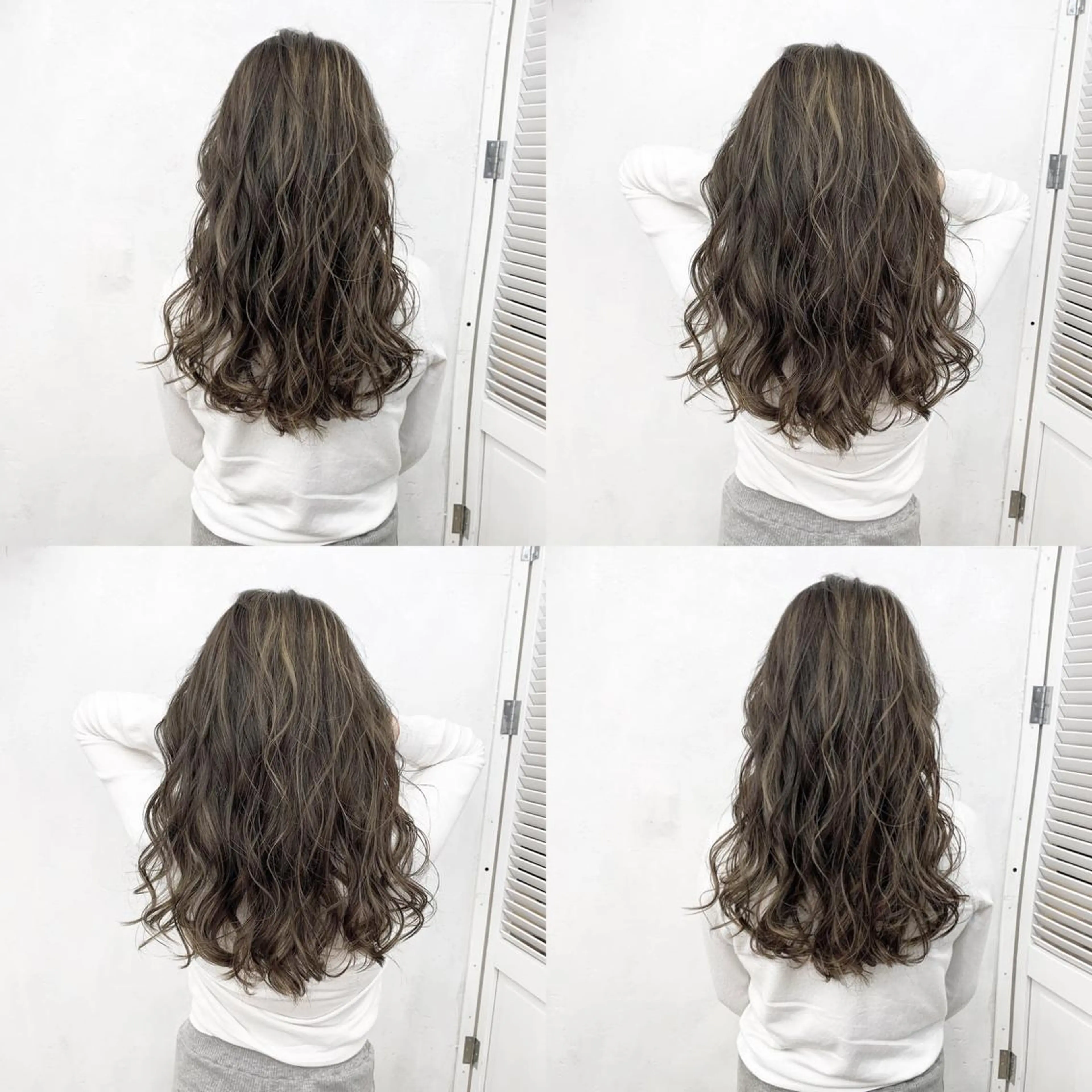 ロング カラー ヘアアレンジ グレージュ ハイライトカラー ハイライト ヘアカラー TATSUYA アートディレクターのヘアスタイル