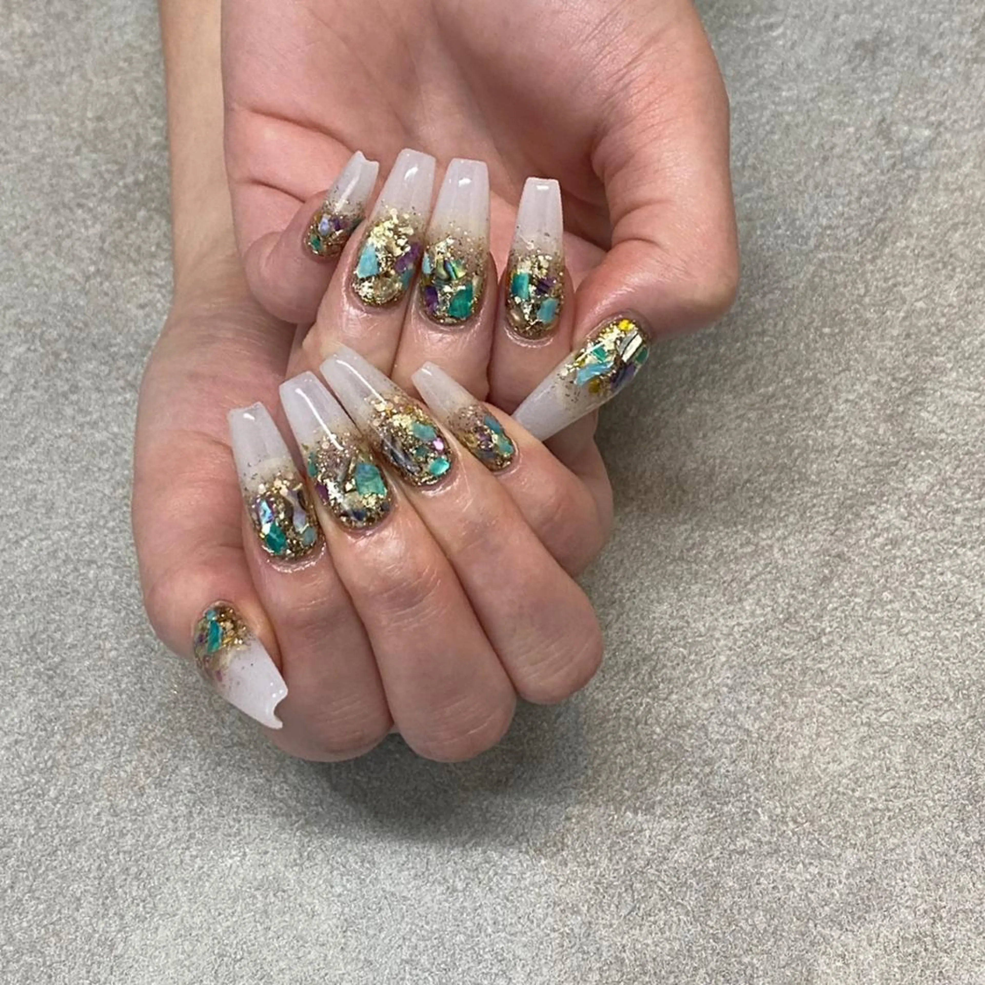 ネイル 夏ネイル 【やり放題専門店】 スカルプ＆長さ出しのネイルデザイン