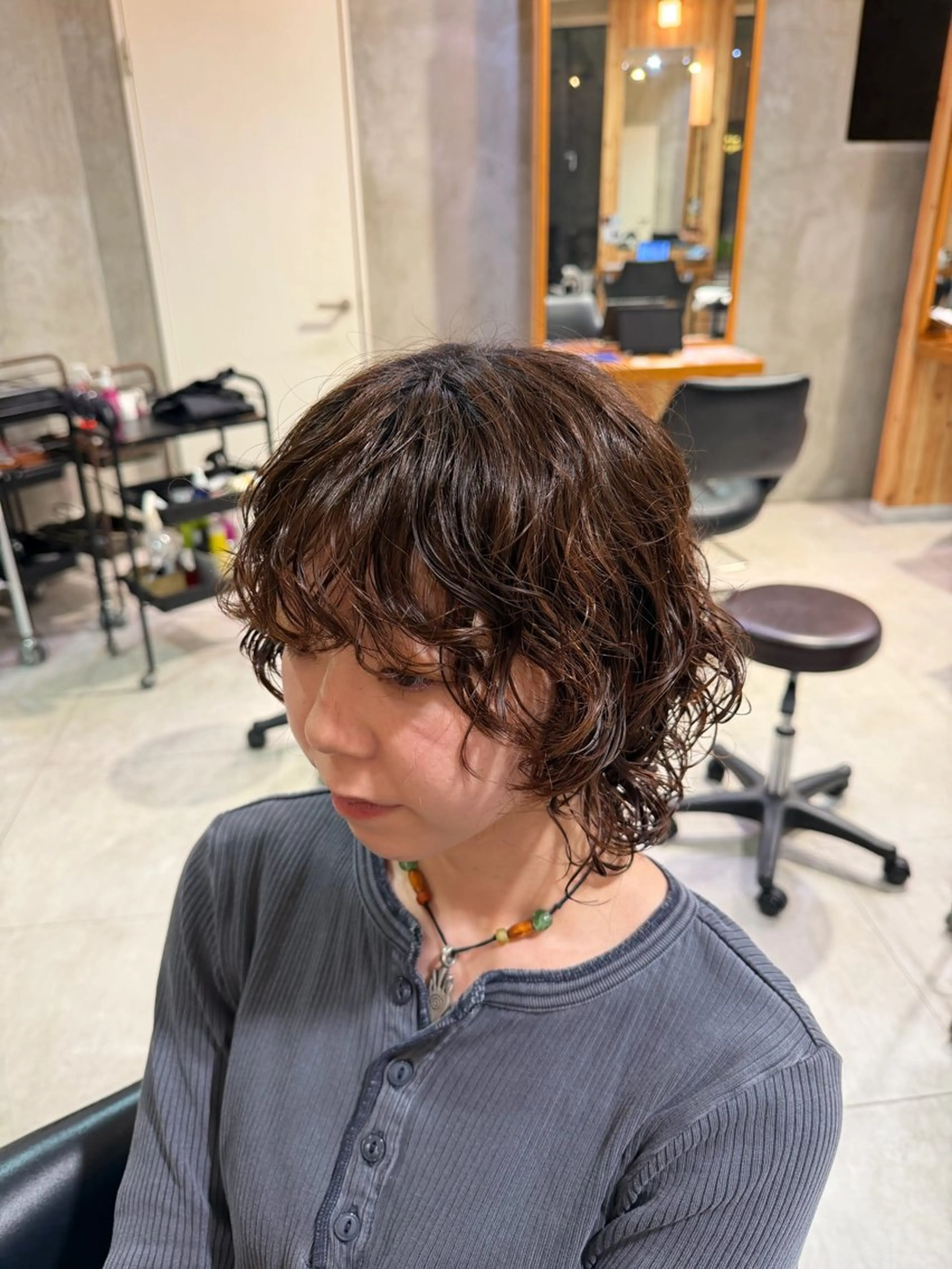 ミディアム パーマ 林 和輝のヘアスタイル