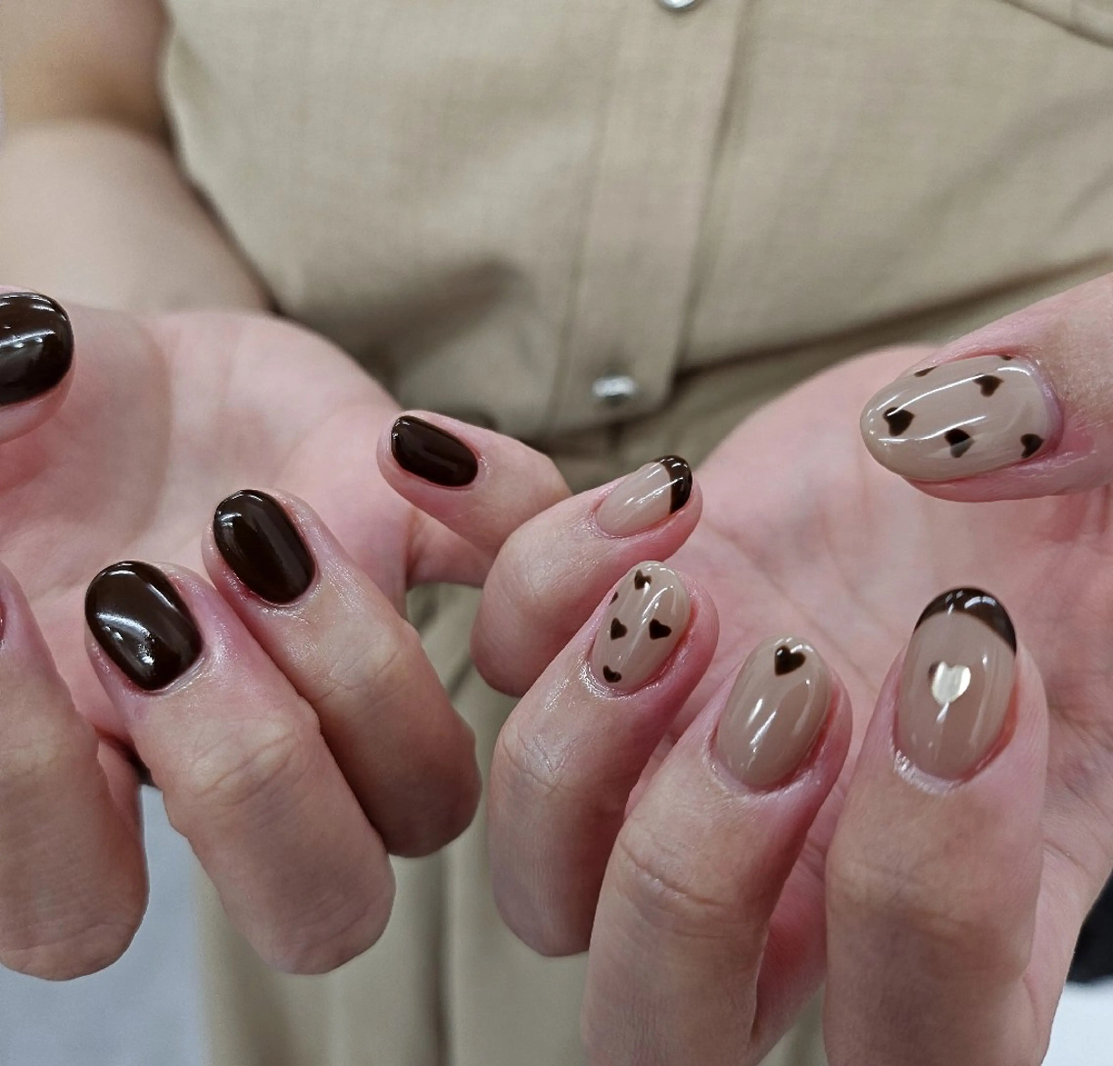 ネイル フレンチネイル ジェルネイル ハート 持ち込み パラジェル ハンドネイル puku nail 🌼kazu🌼のネイルデザイン