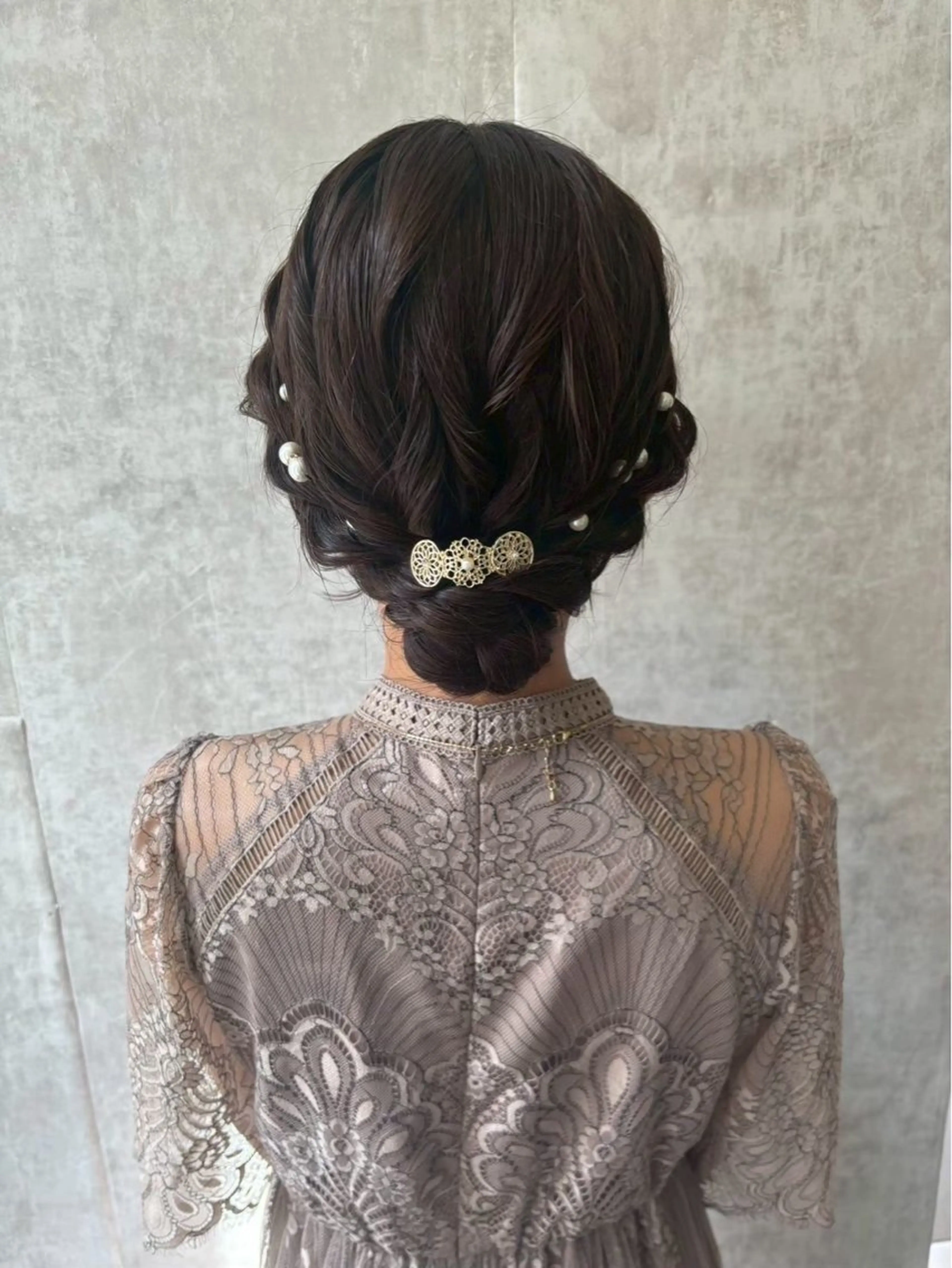 セミロング ヘアアレンジ ヘアセット お呼ばれアレンジ♡ momohaのヘアスタイル