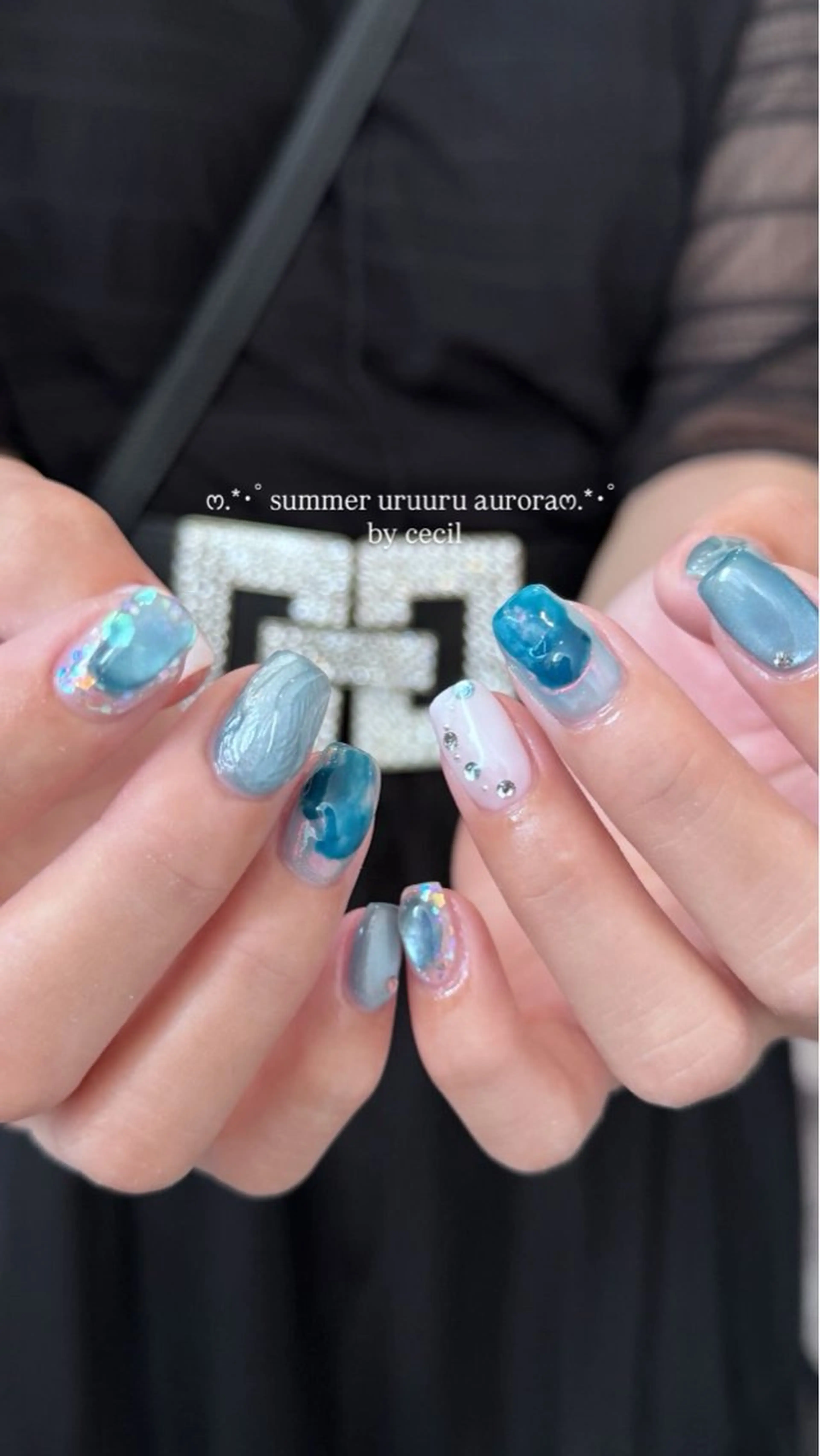 ネイル フレンチネイル 韓国ネイル マグネットネイル メンズネイル ニュアンスネイル ハンドネイル GRANDE大須 Cecil💜のネイルデザイン