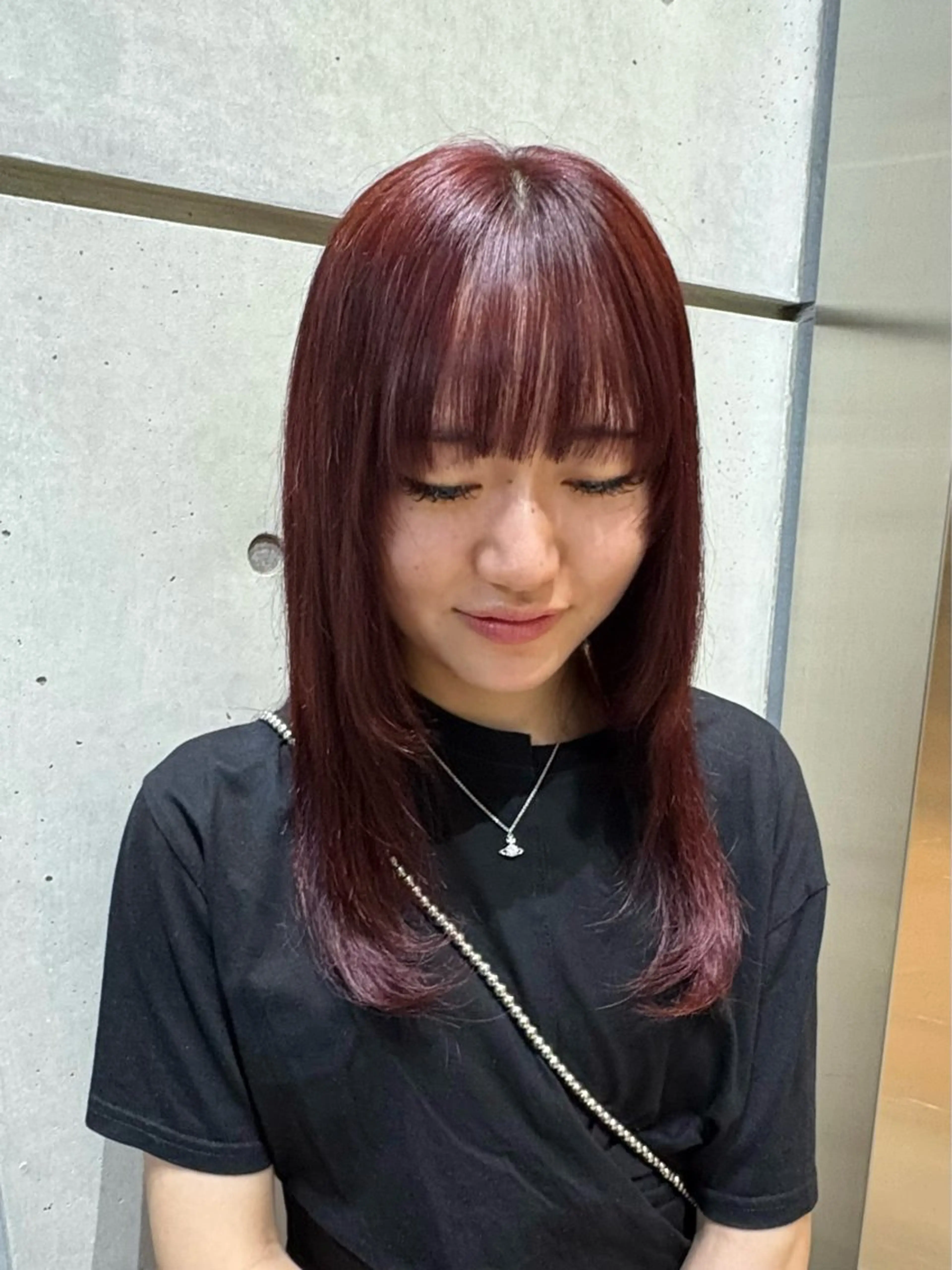 ロング カラー パーマ/カラーモデル ななほのヘアスタイル