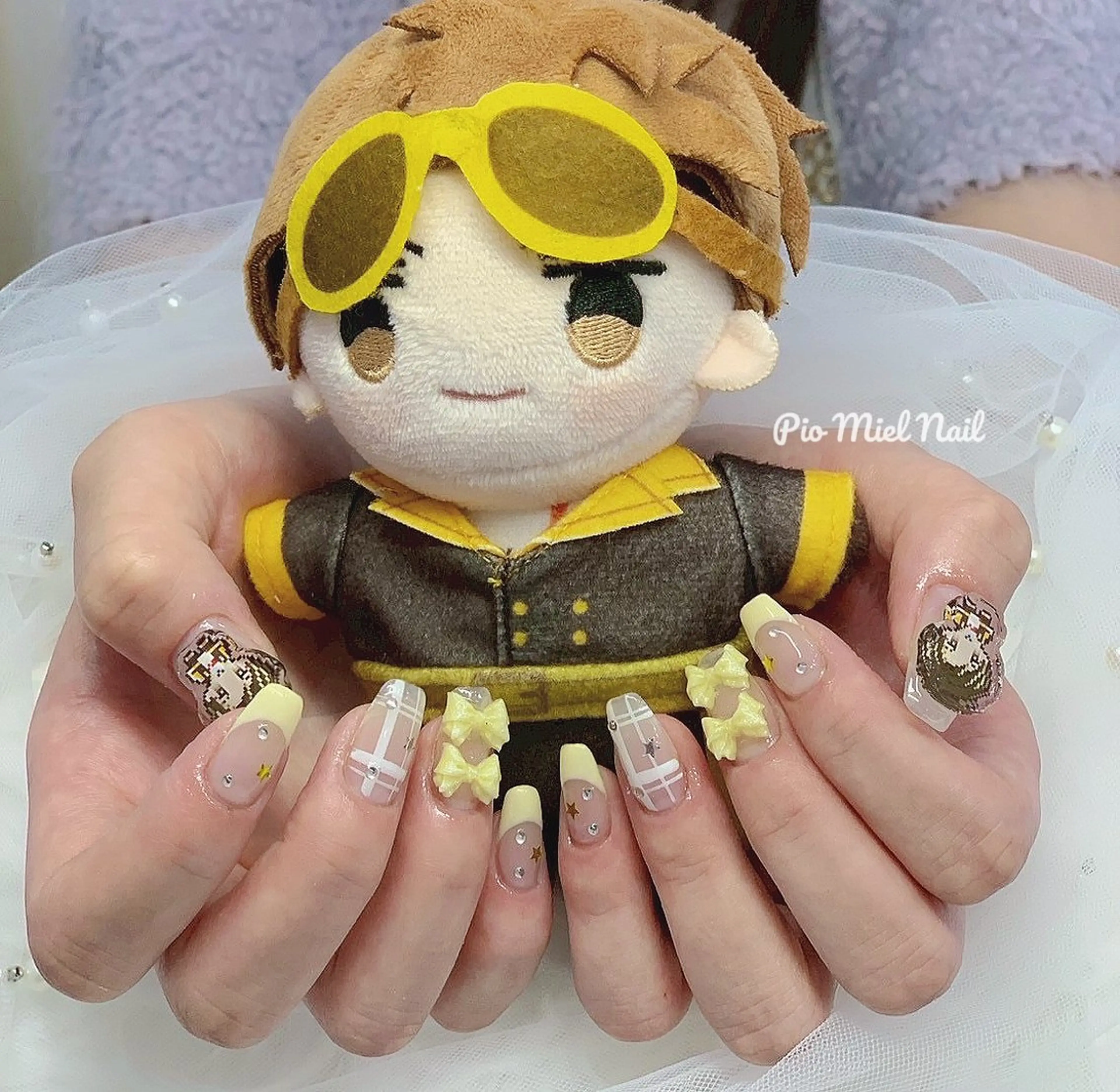 ミディアム 韓国風ヘア ハンドネイル Pio Mielのネイルデザイン