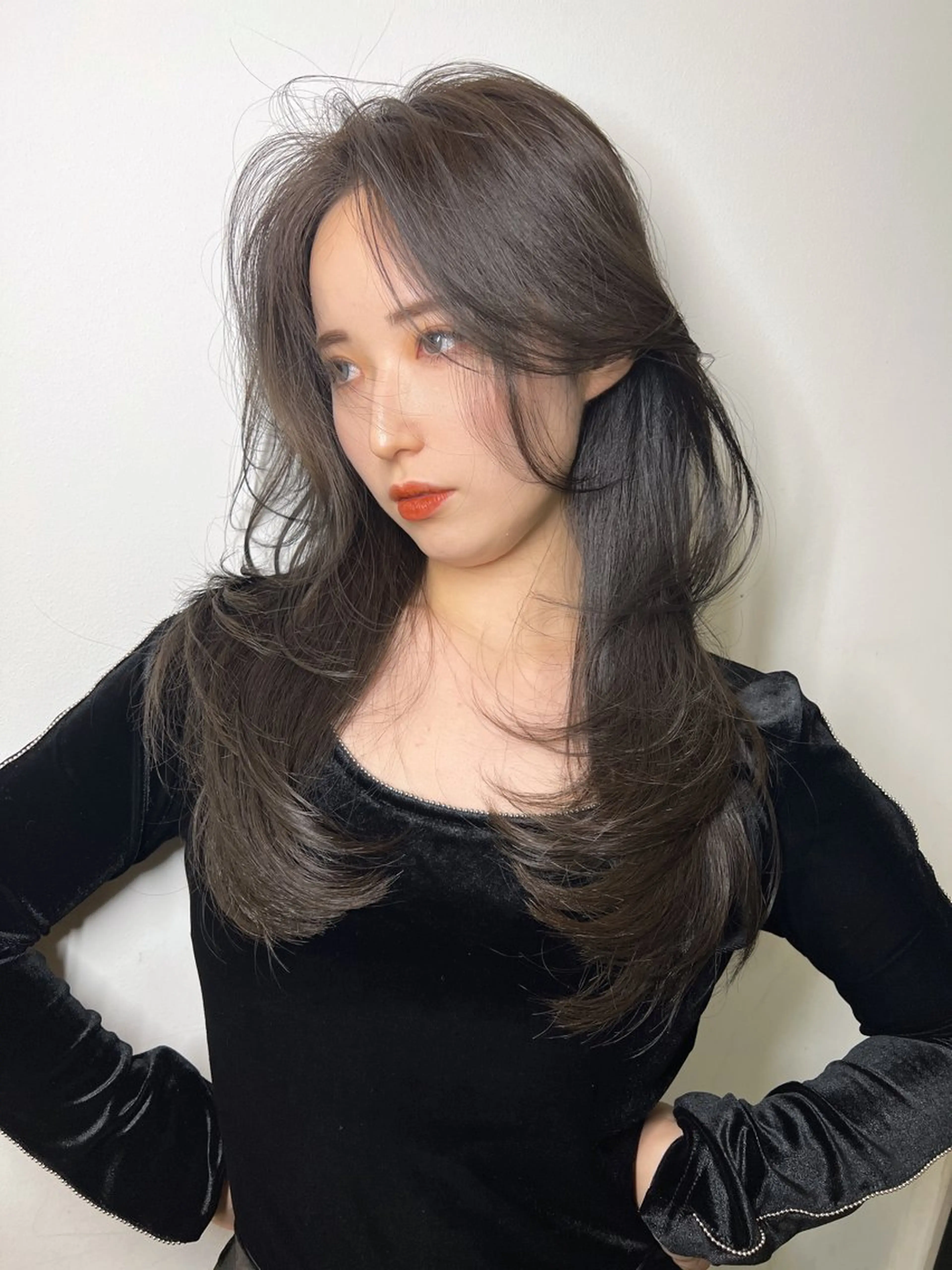 ロング 🇨🇳ワンホンヘア 下田鉄也のヘアスタイル