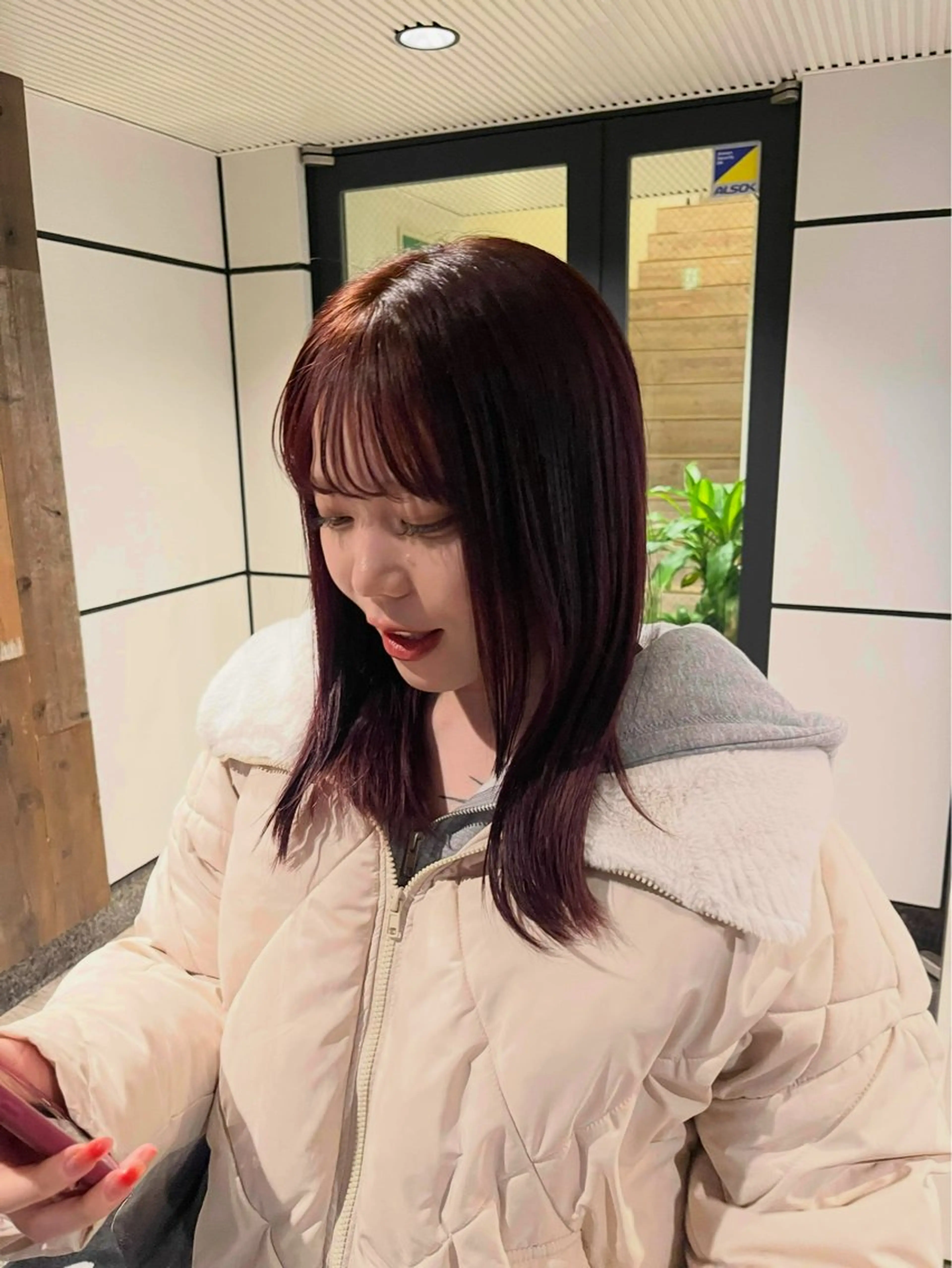 ミディアム ヘアカラー 山本 彩香のヘアスタイル