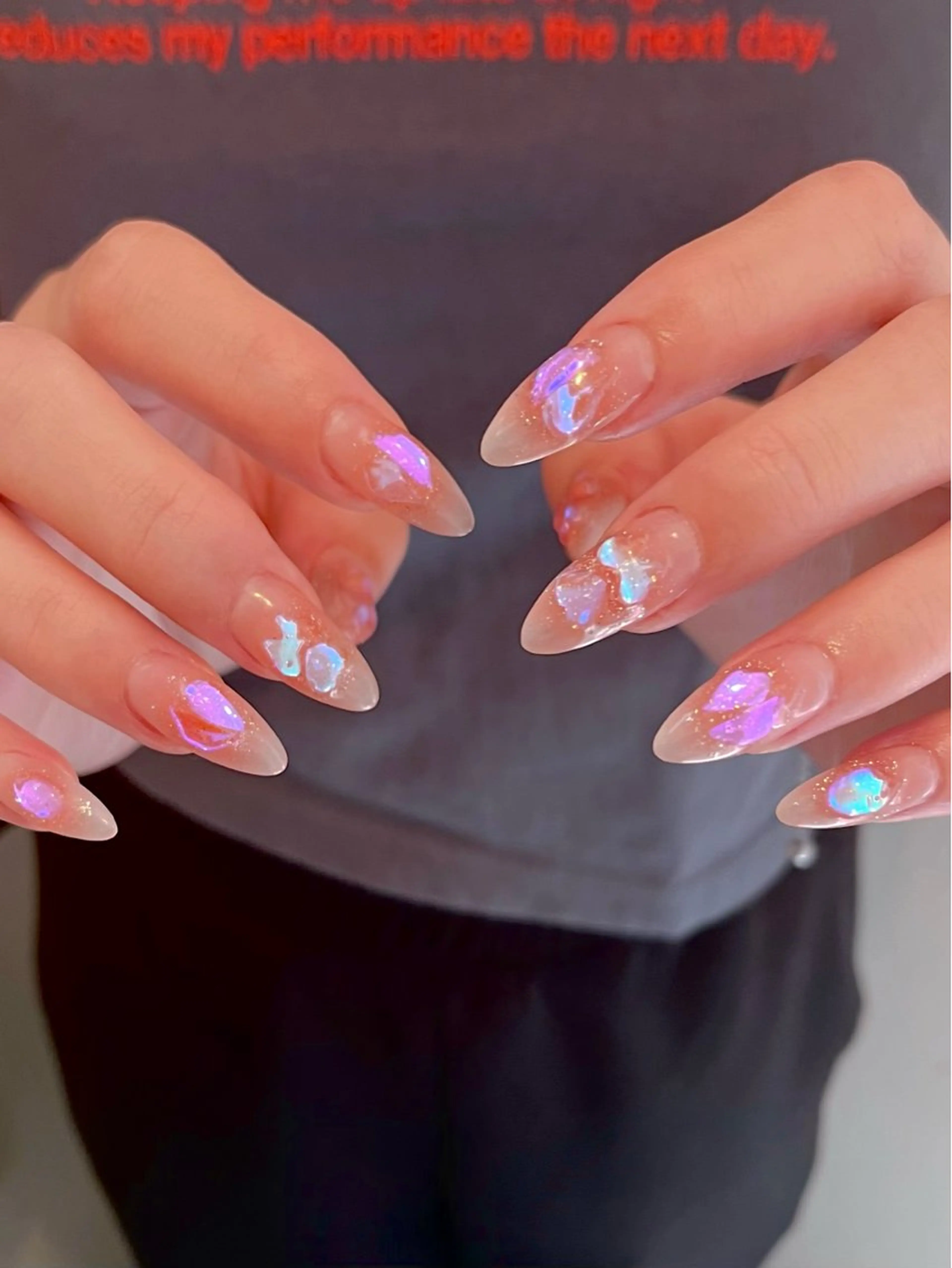 ネイル フットネイル キラキラネイル マグネットネイル ワンカラーネイル スカルプネイル nine.🦋 YUKOのネイルデザイン