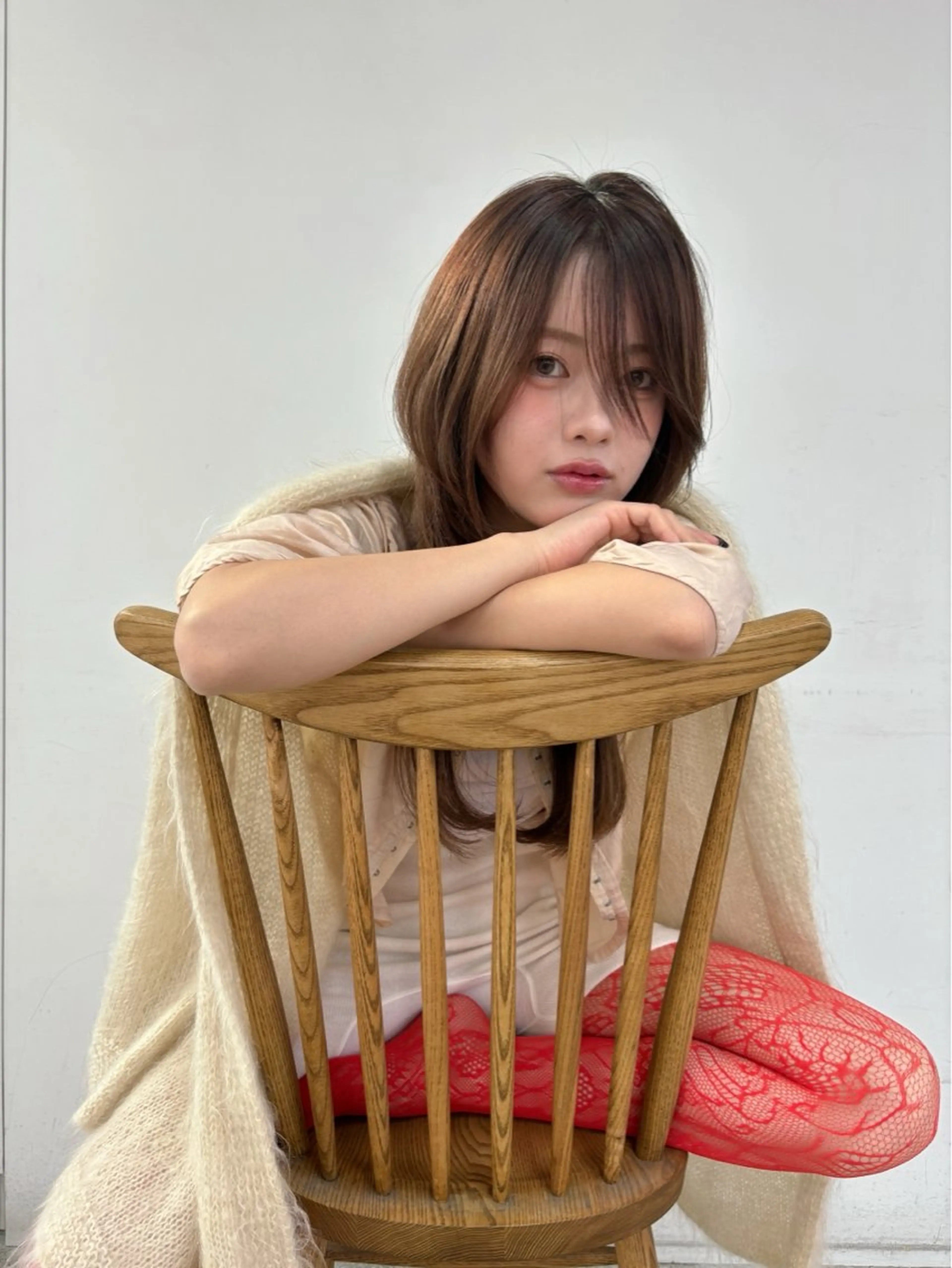 ロング ヘアカラー 林　蓮／レイヤー /透明感カラーのヘアスタイル