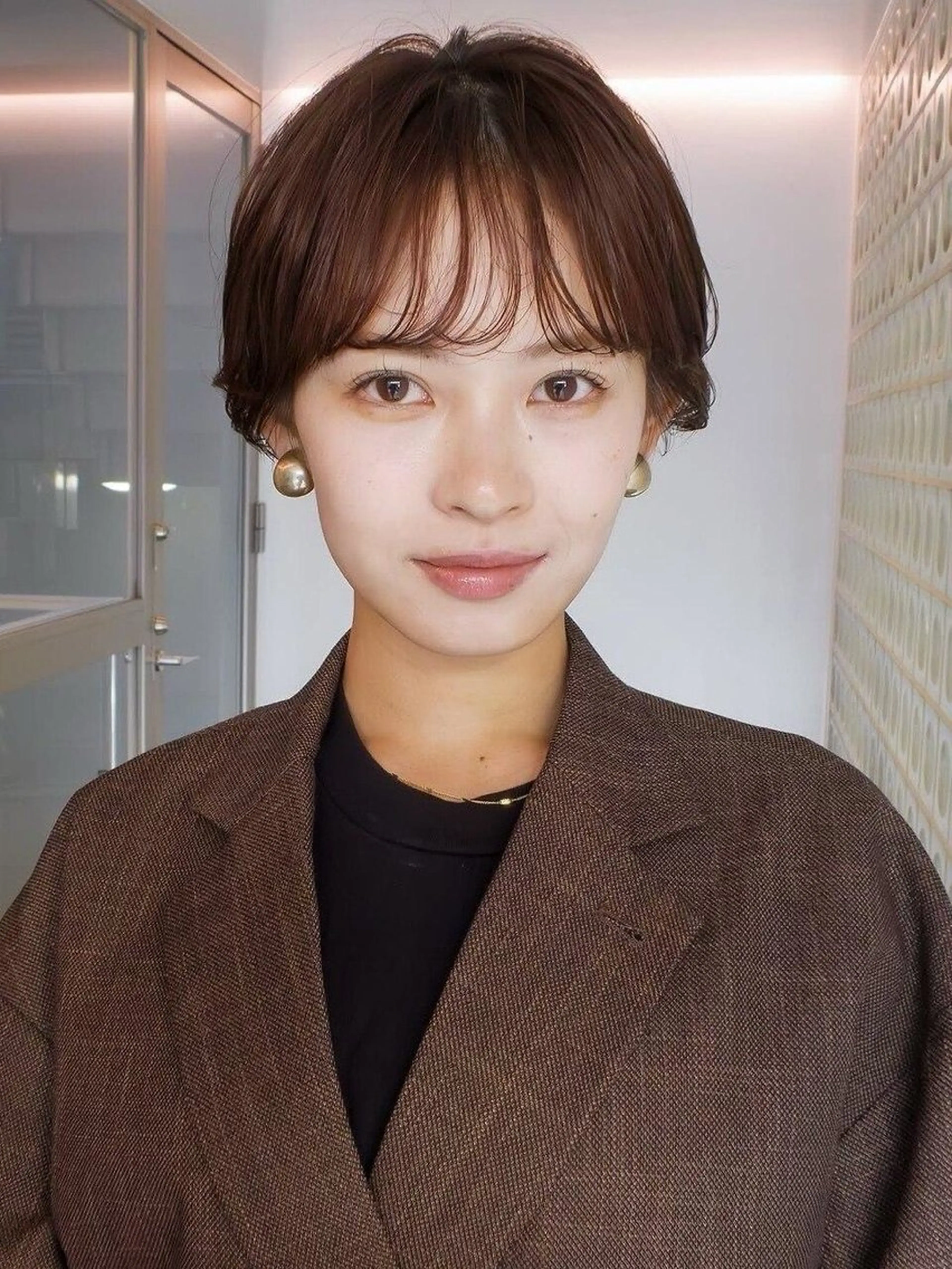 ショート カラー ショートヘア カット ヘアカラー ショート　ボブ メンズ　パーマのヘアスタイル