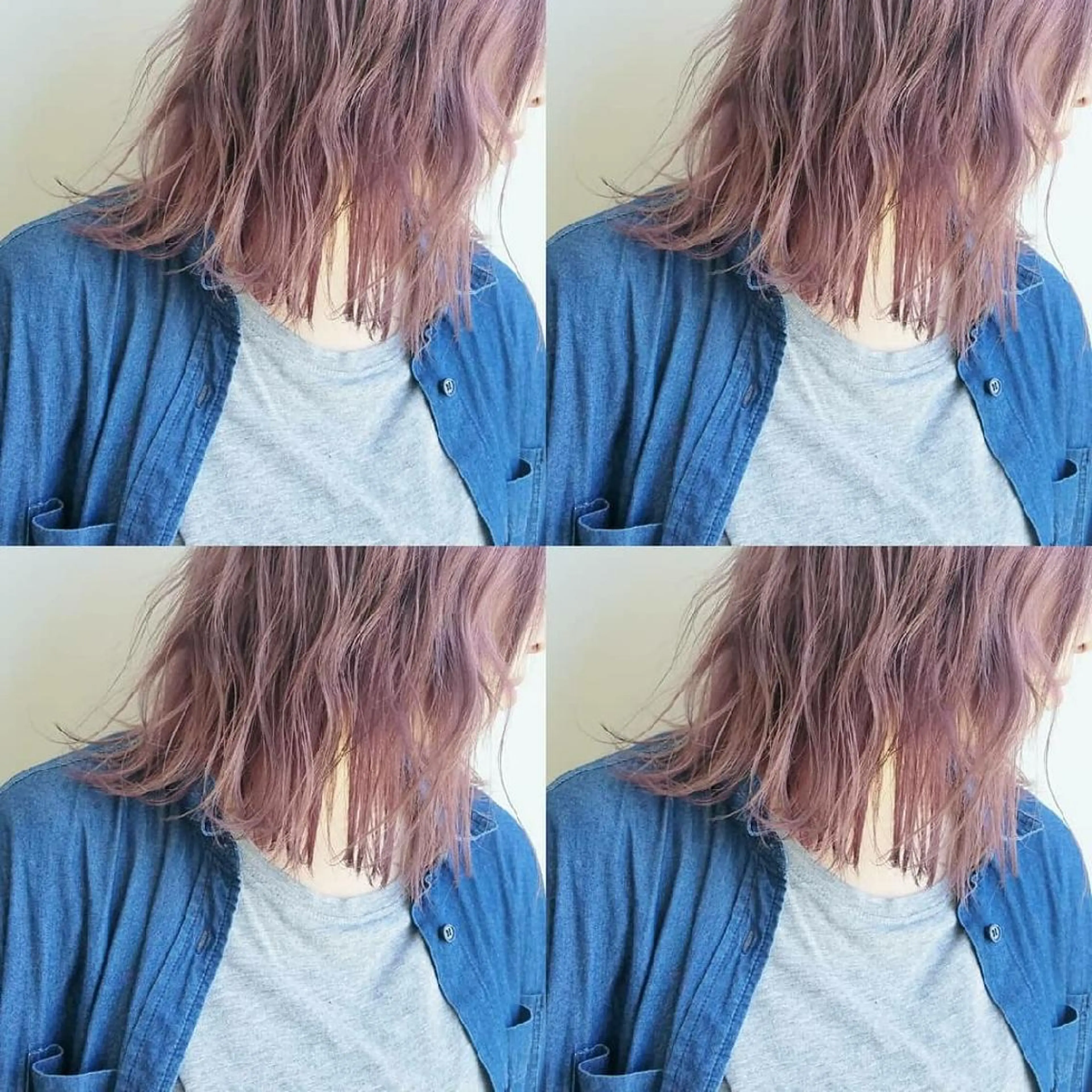 カラー ミディアム アッシュ ピンクカラー ピンクアッシュ iplus✴ まつげ、眉毛、耳つぼのマツエク・マツパデザイン