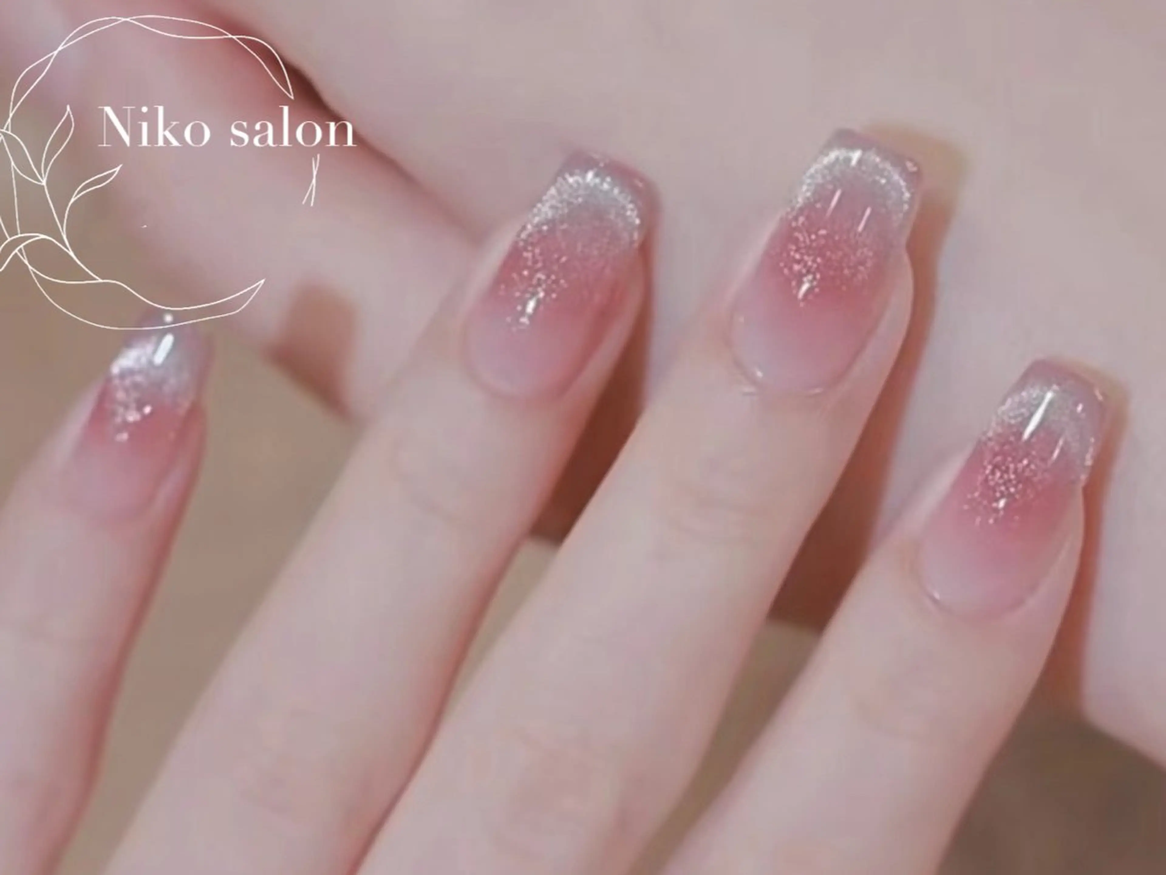 ネイル チークネイル フットネイル フレンチネイル ジェルネイル ガラスフレンチ Niko リンのネイルデザイン