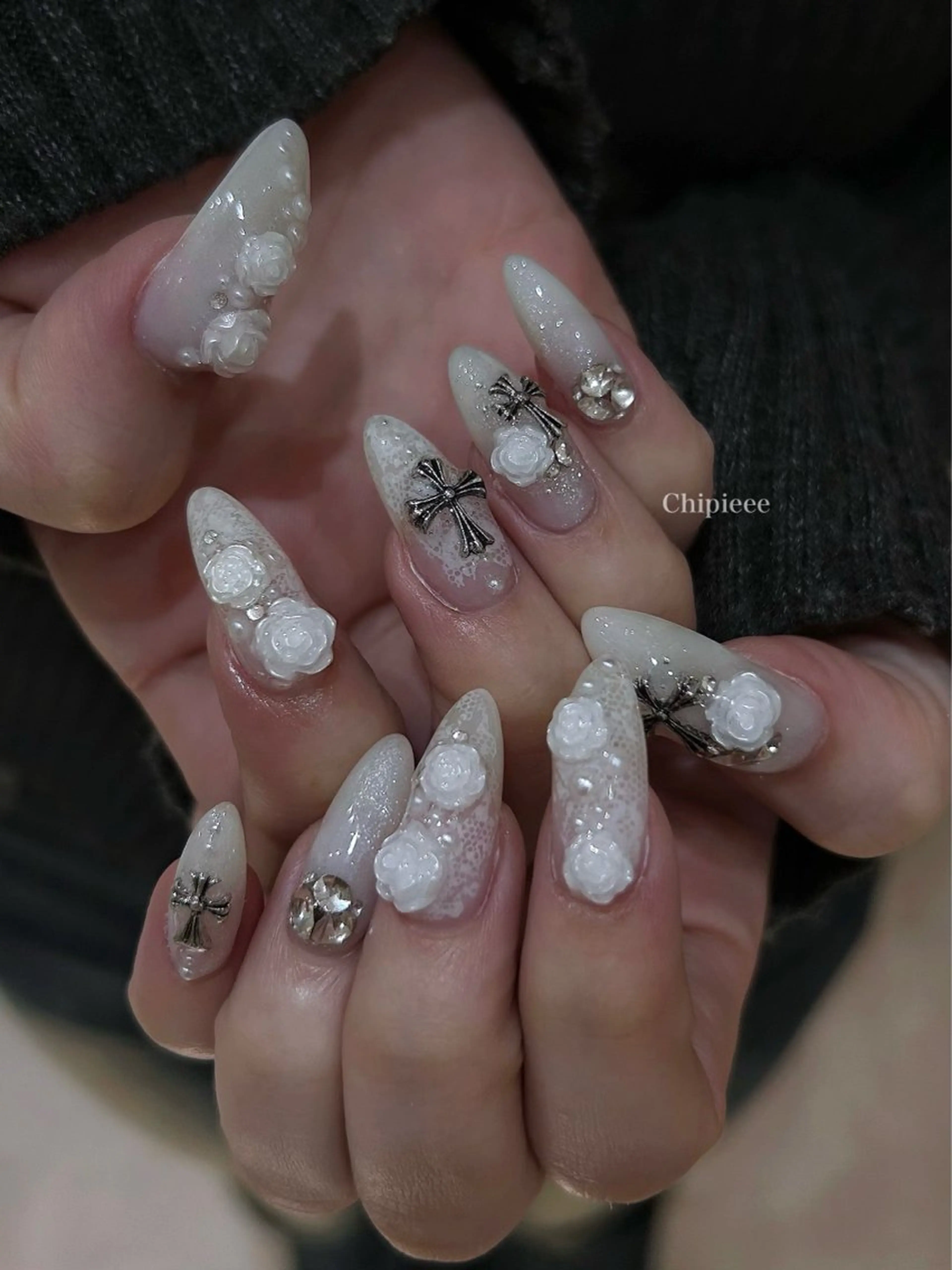 ネイル レース ハンドネイル Chipieee manamiのネイルデザイン