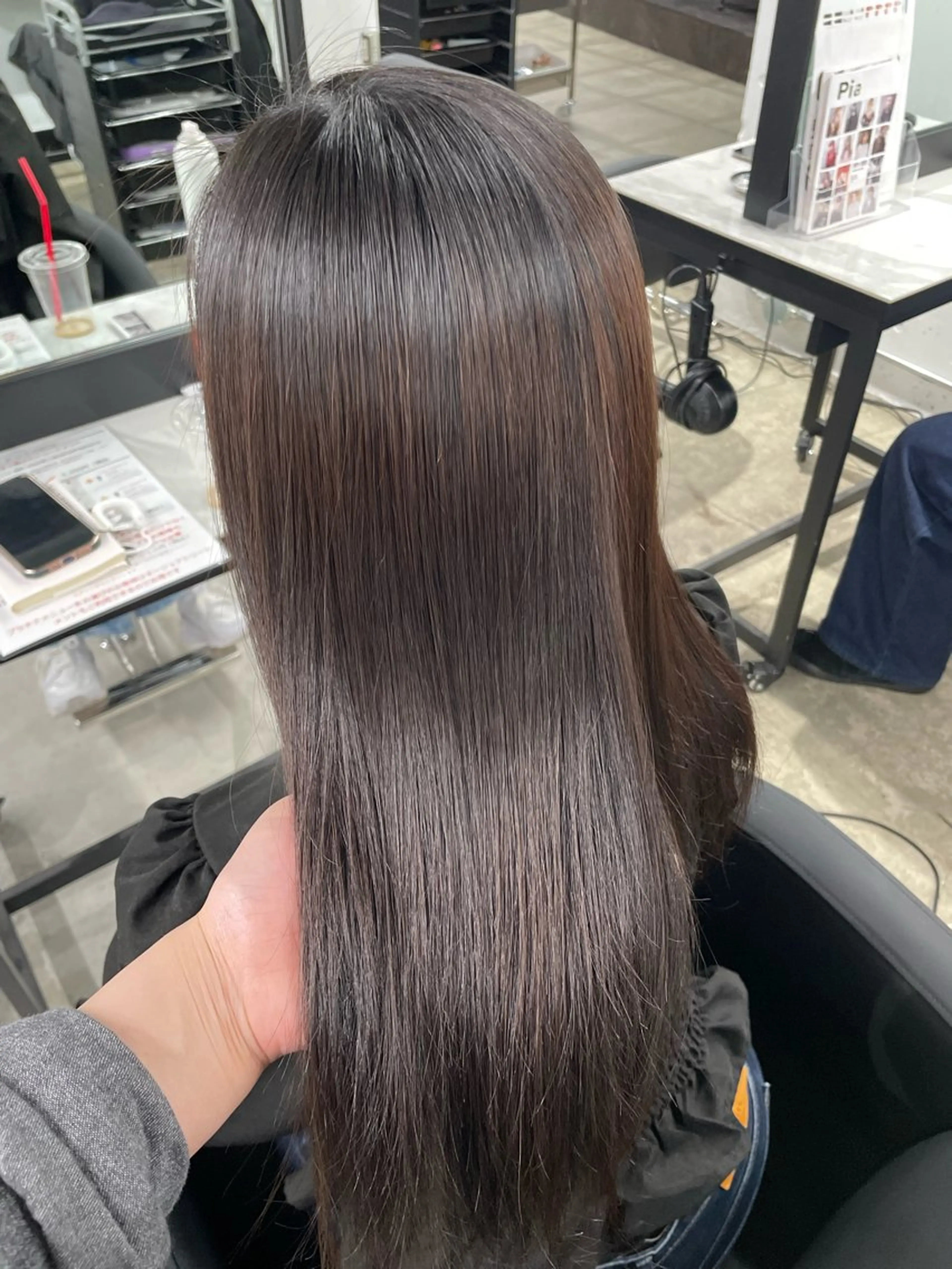 ロング レイヤーカット/ 縮毛矯正/ミサキ💐のヘアスタイル