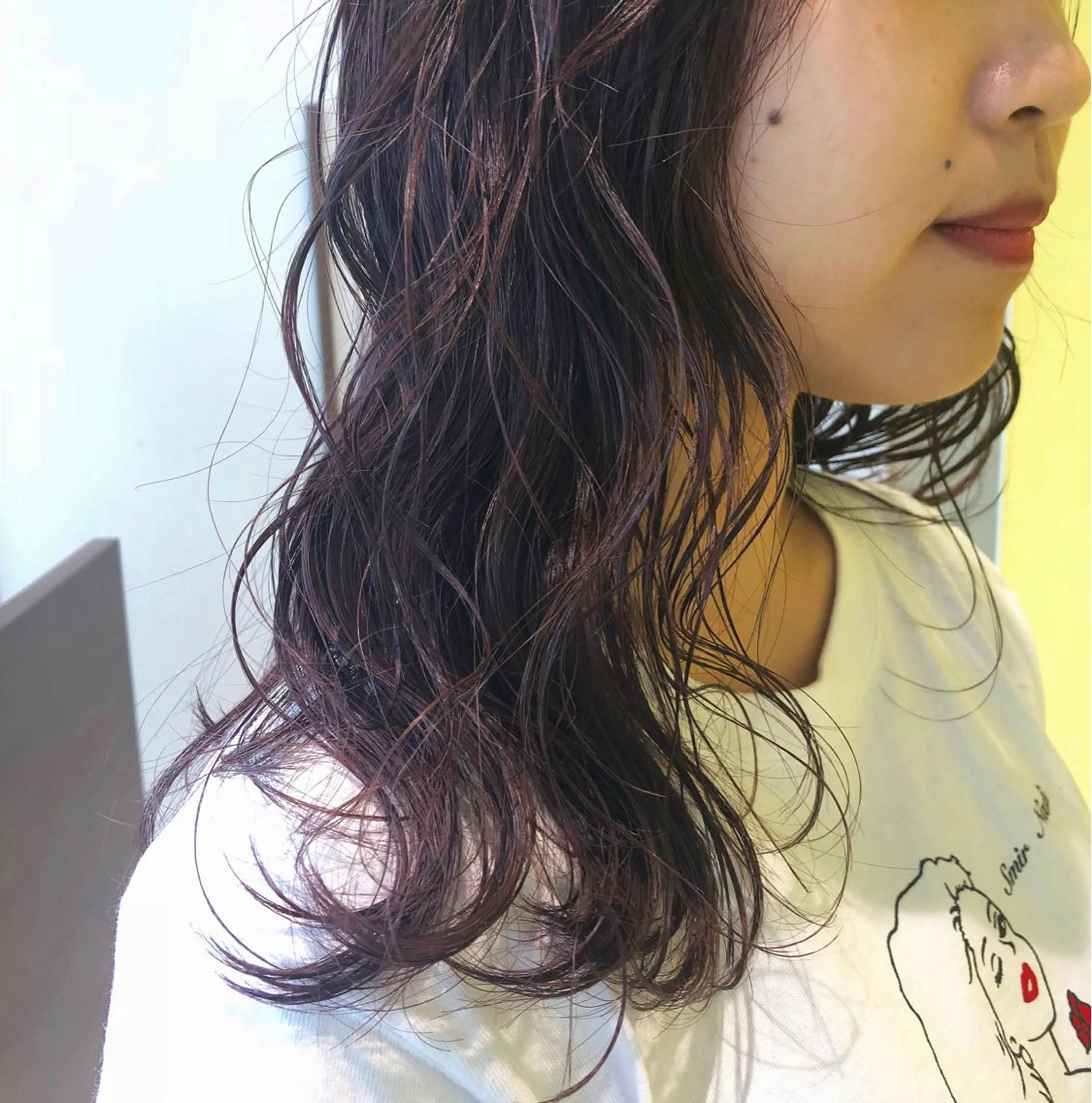 セミロング カラー sano sayakaのヘアスタイル