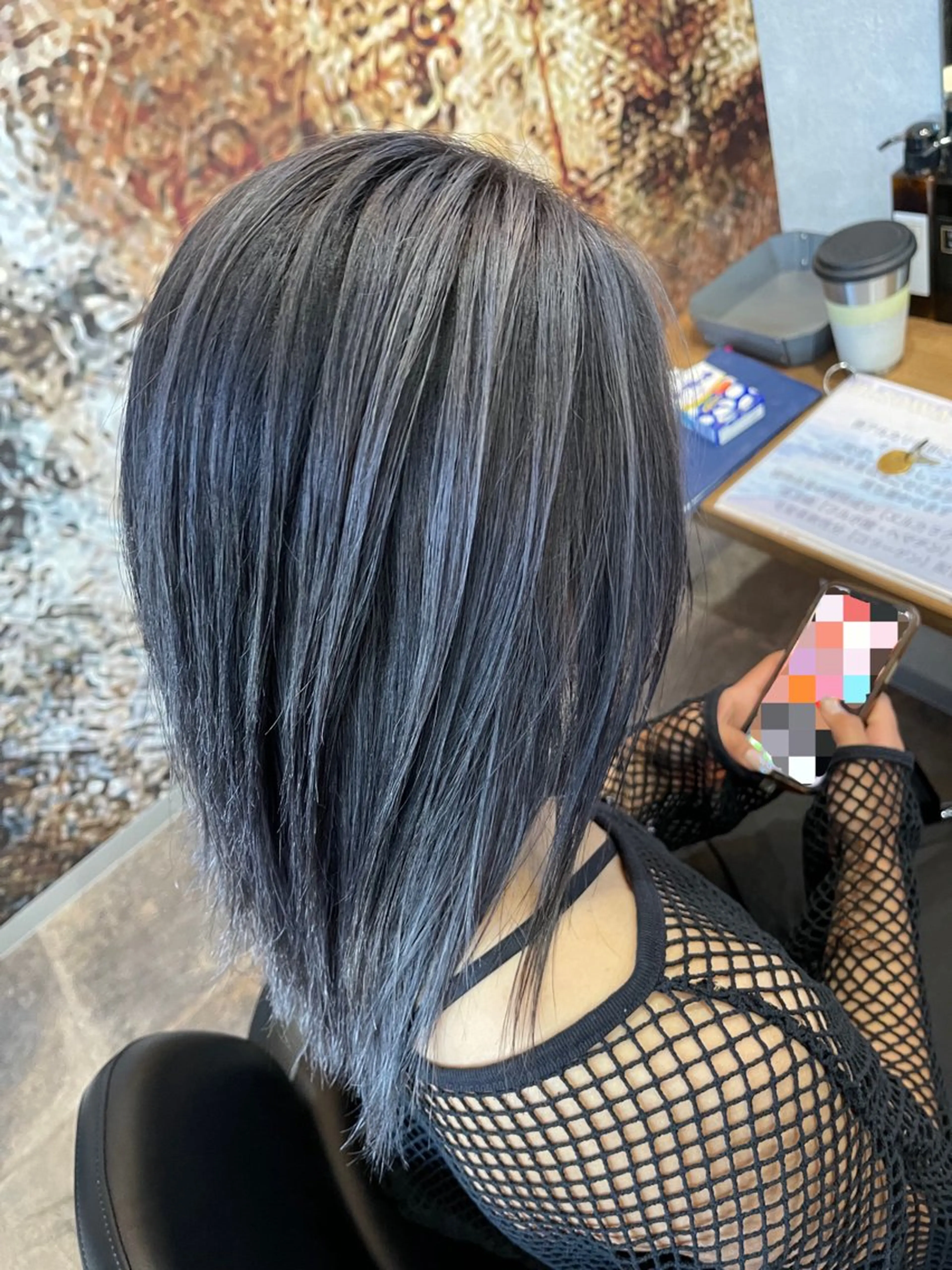 セミロング カラー ハイライトカラー ハイライト Felice Erikaのヘアスタイル