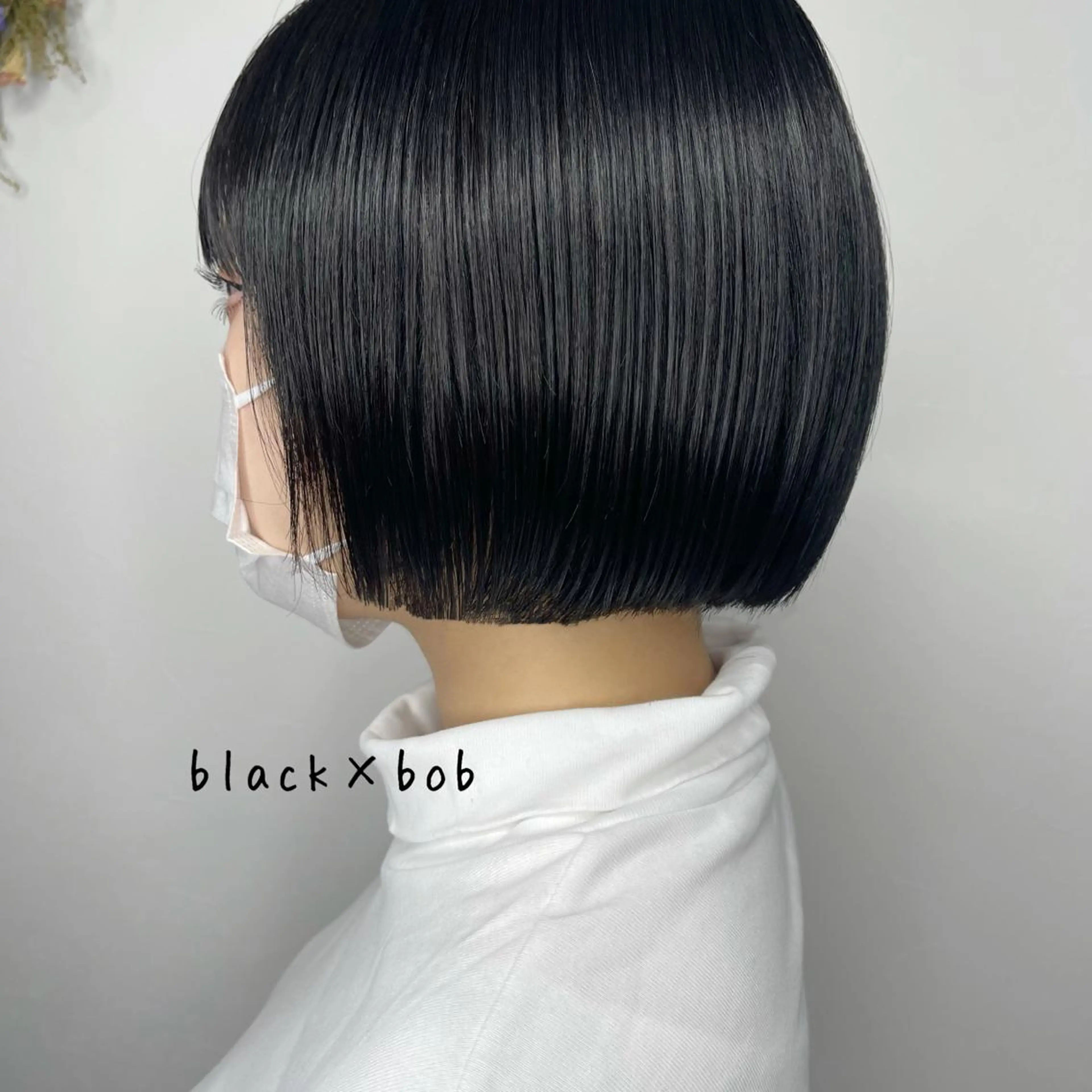 ショート カラー 黒髪 ブルーカラー ブルーブラック ボブ カット トリートメント Jewel Box所属・髪質改善ストレート 特化⭐️杉本奈稀沙のヘアスタイル