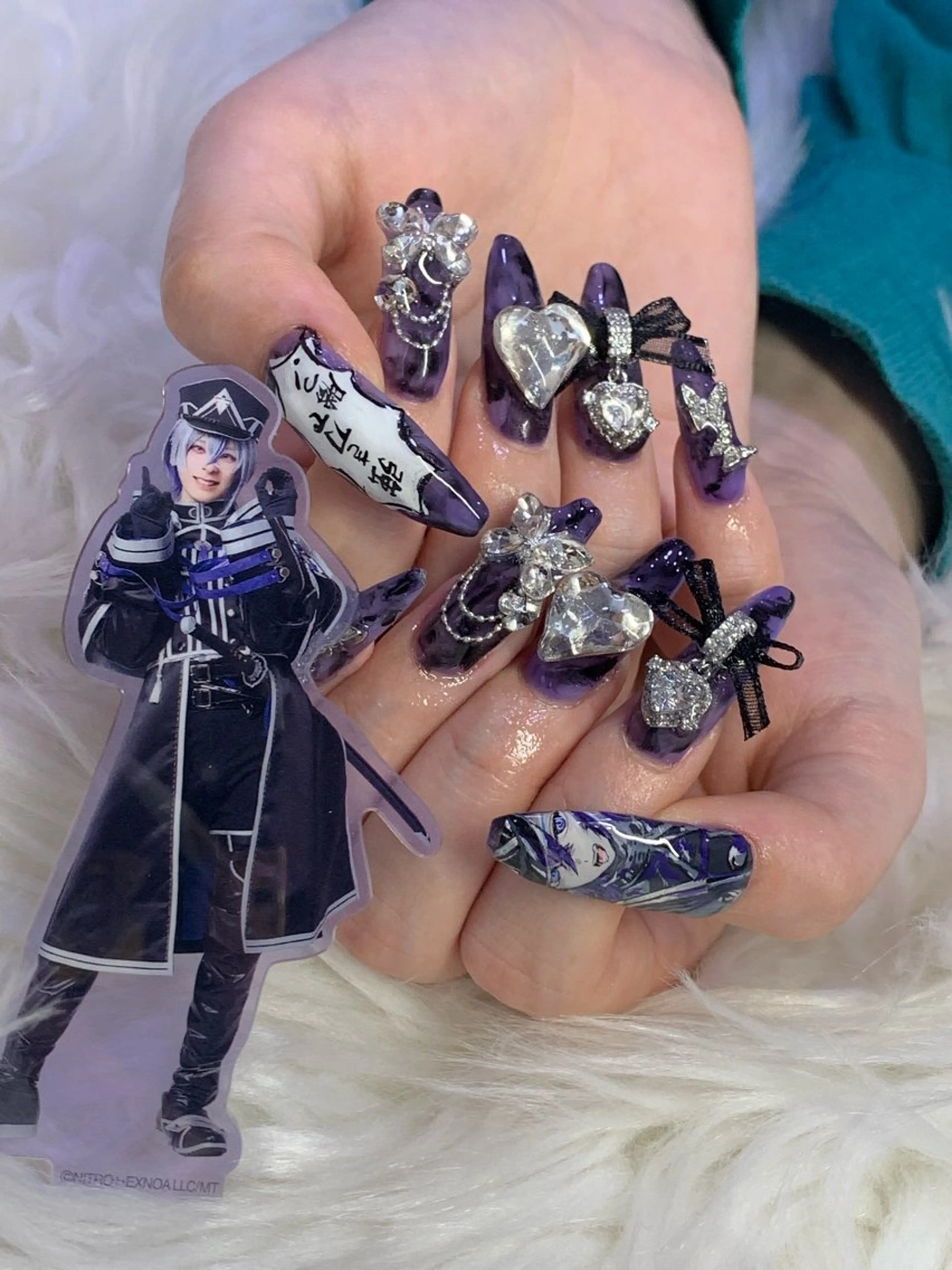 ネイル ハンドネイル NES NAIL所属・さゆり￤推しキャラ ￤ロングネイル🩷のネイルデザイン