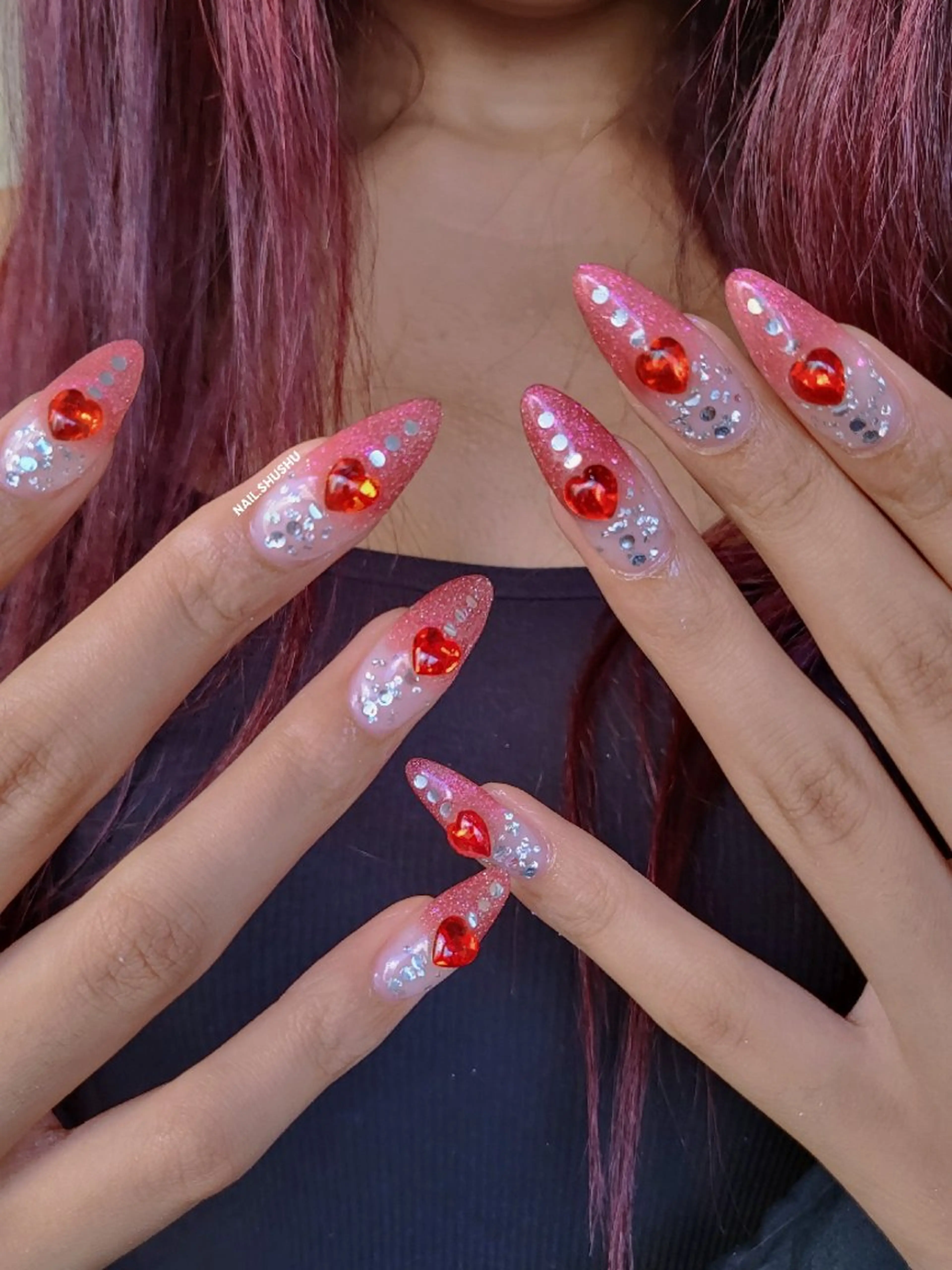 ネイル ハンドネイル 3dパーツ/流行り 👧shushu❤️のネイルデザイン